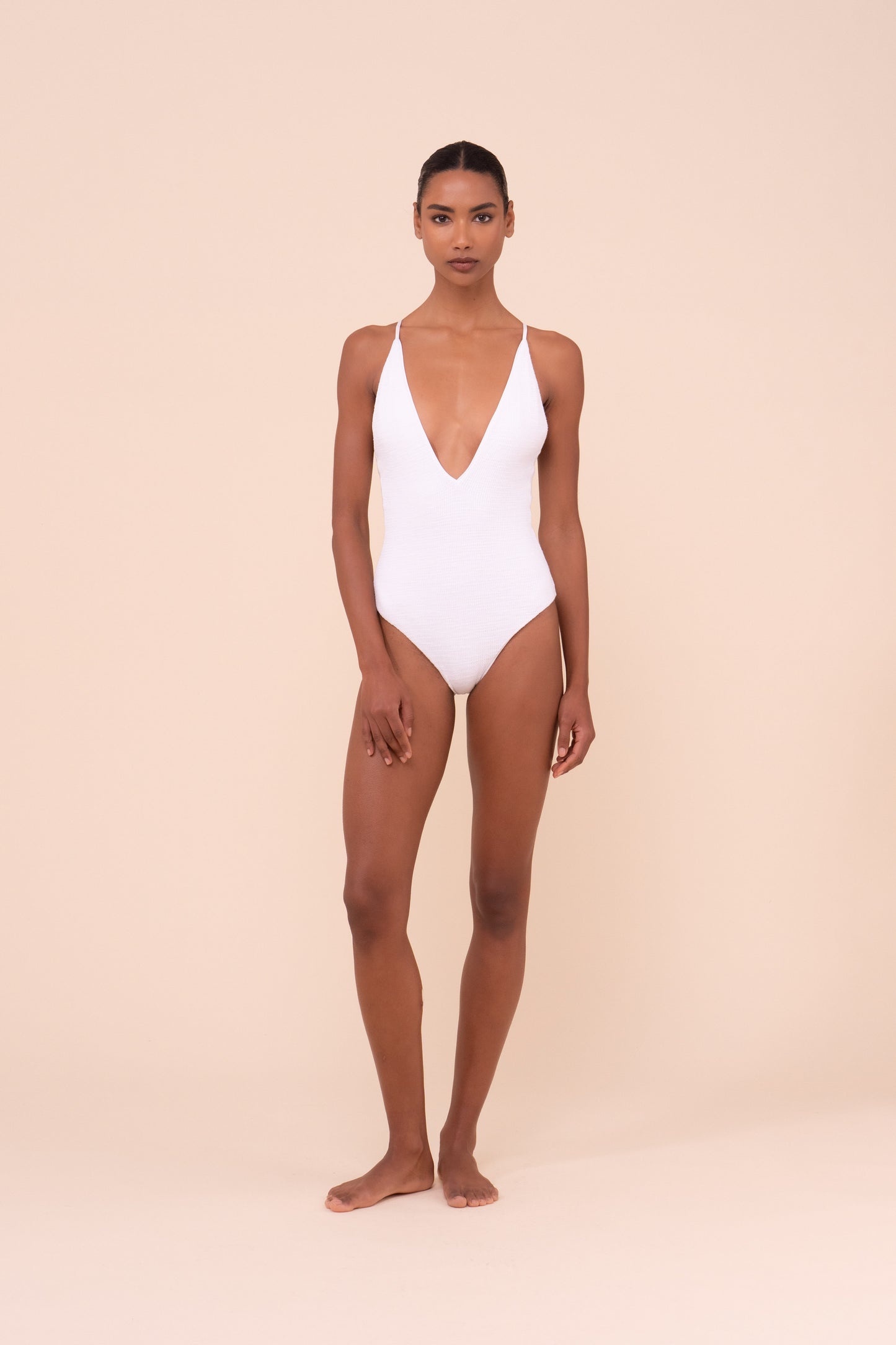 Alaska costume intero in maglia Ebulis - WHITE
