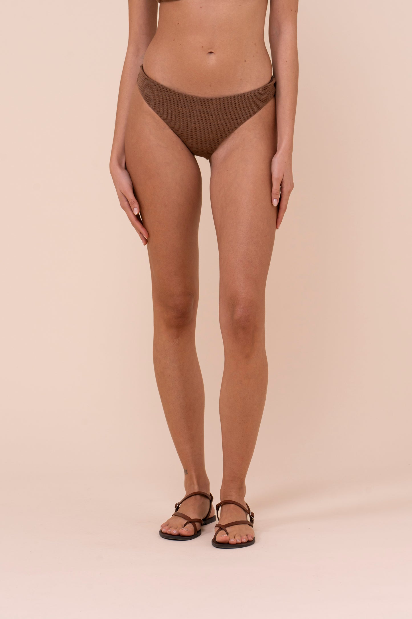 New York bikini slip a vita alta in maglia Ebulis - SIENNA