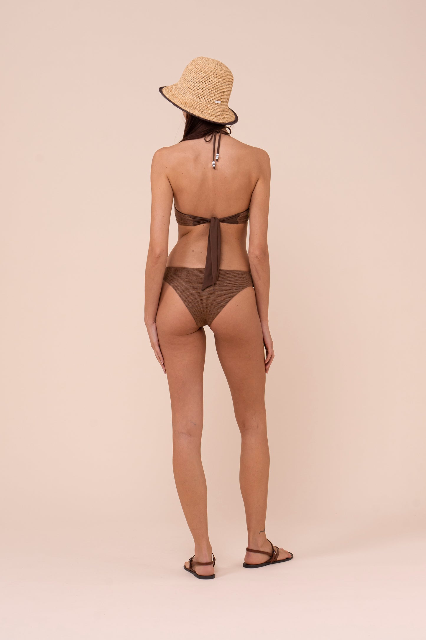 New York bikini slip a vita alta in maglia Ebulis - SIENNA