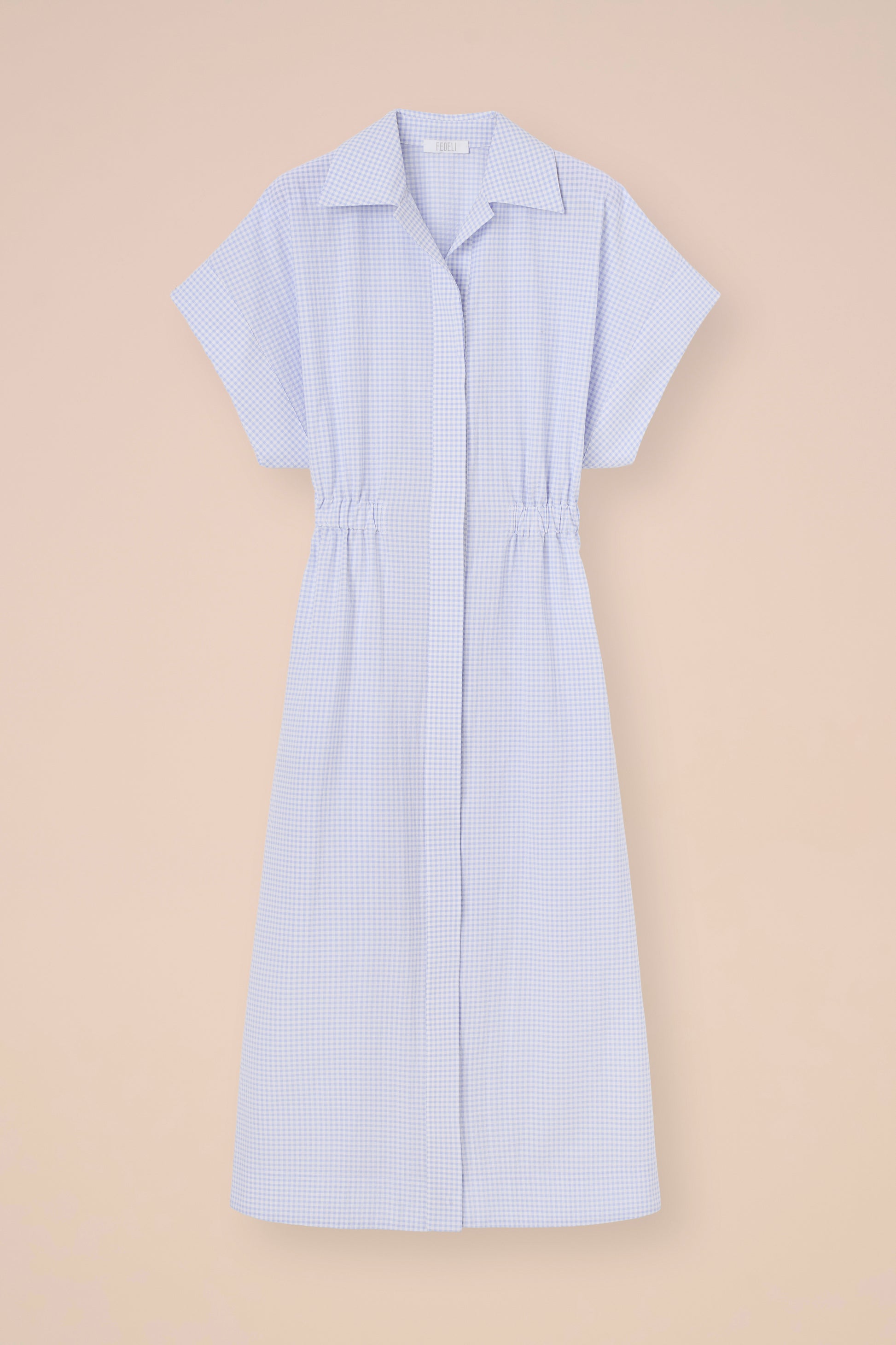 Soler Seersucker Long Dress - SKYBLUE