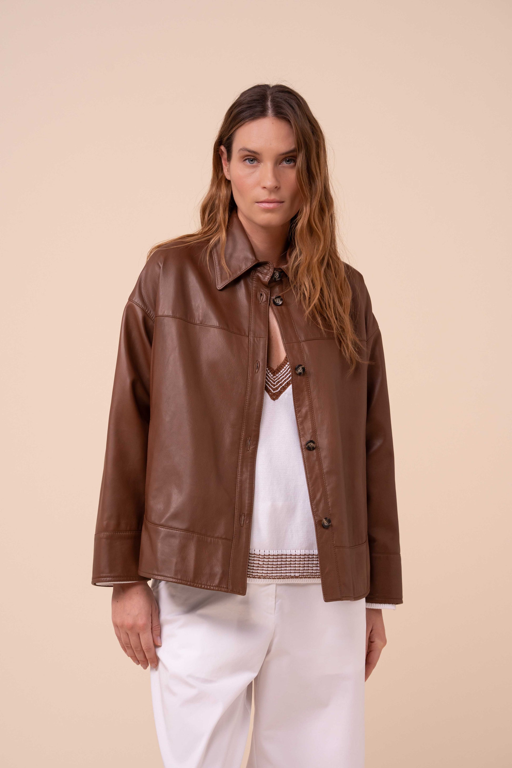 Aron Nappa Boxy Jacket - SIENNA