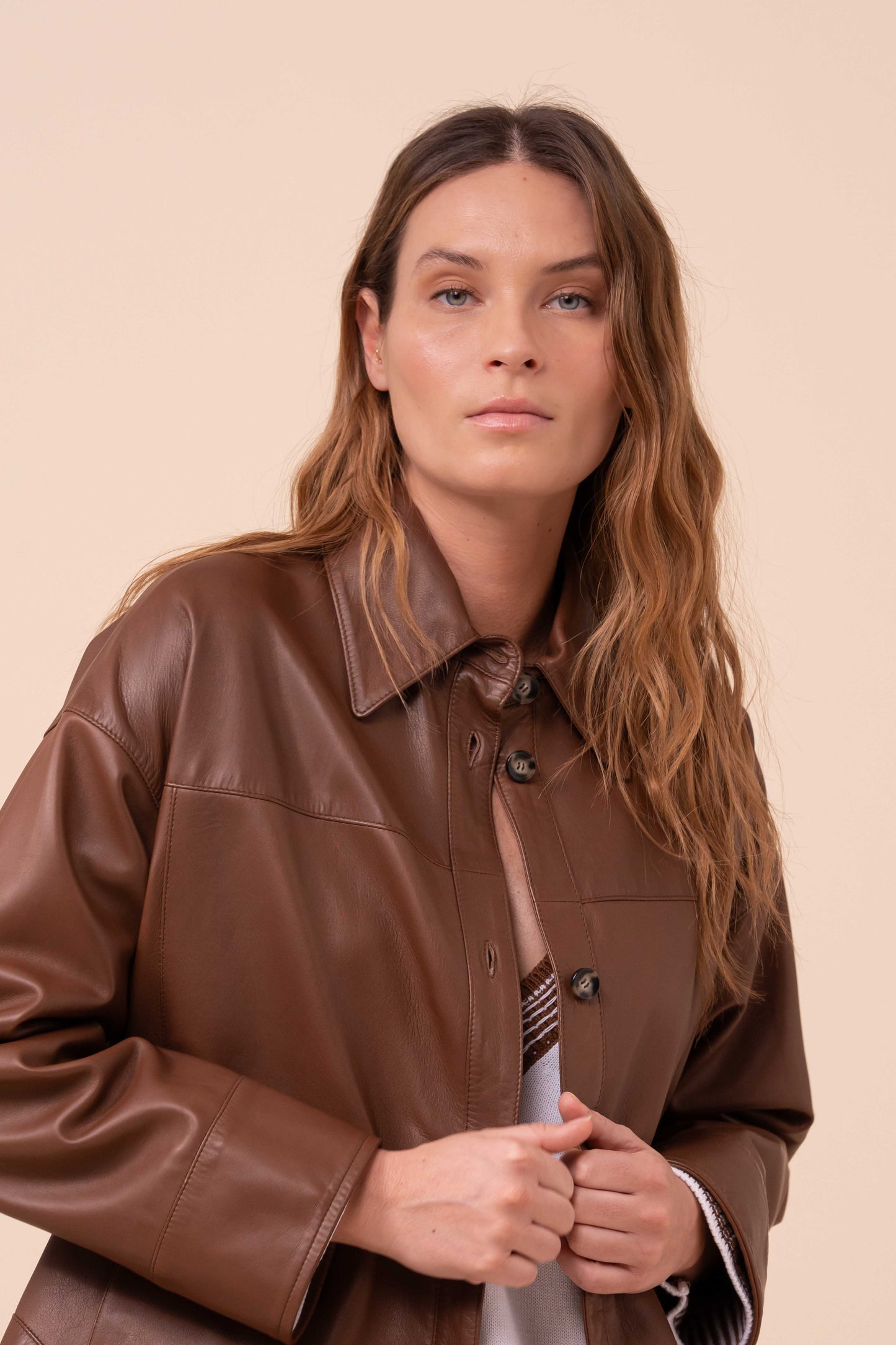 Aron Nappa Boxy Jacket - SIENNA