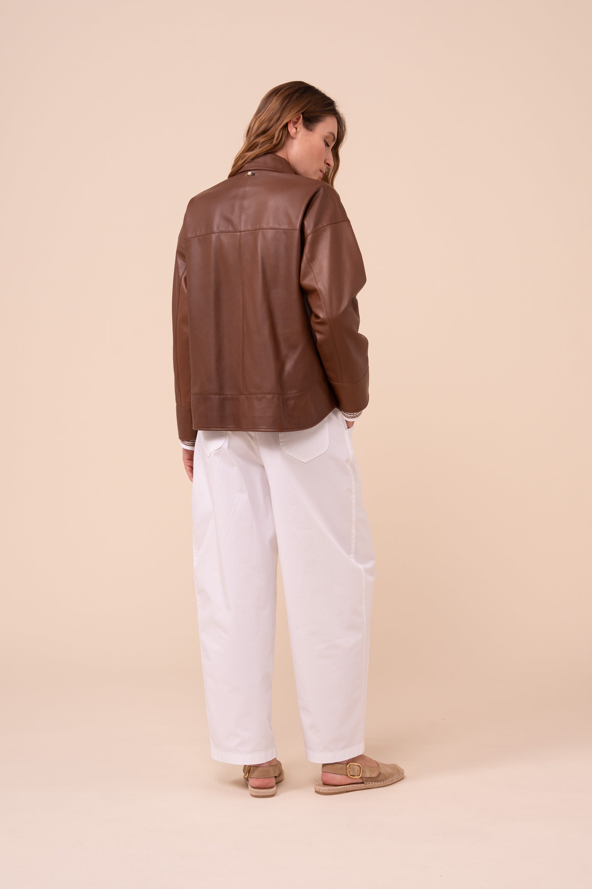 Aron Nappa Boxy Jacket - TABACCO