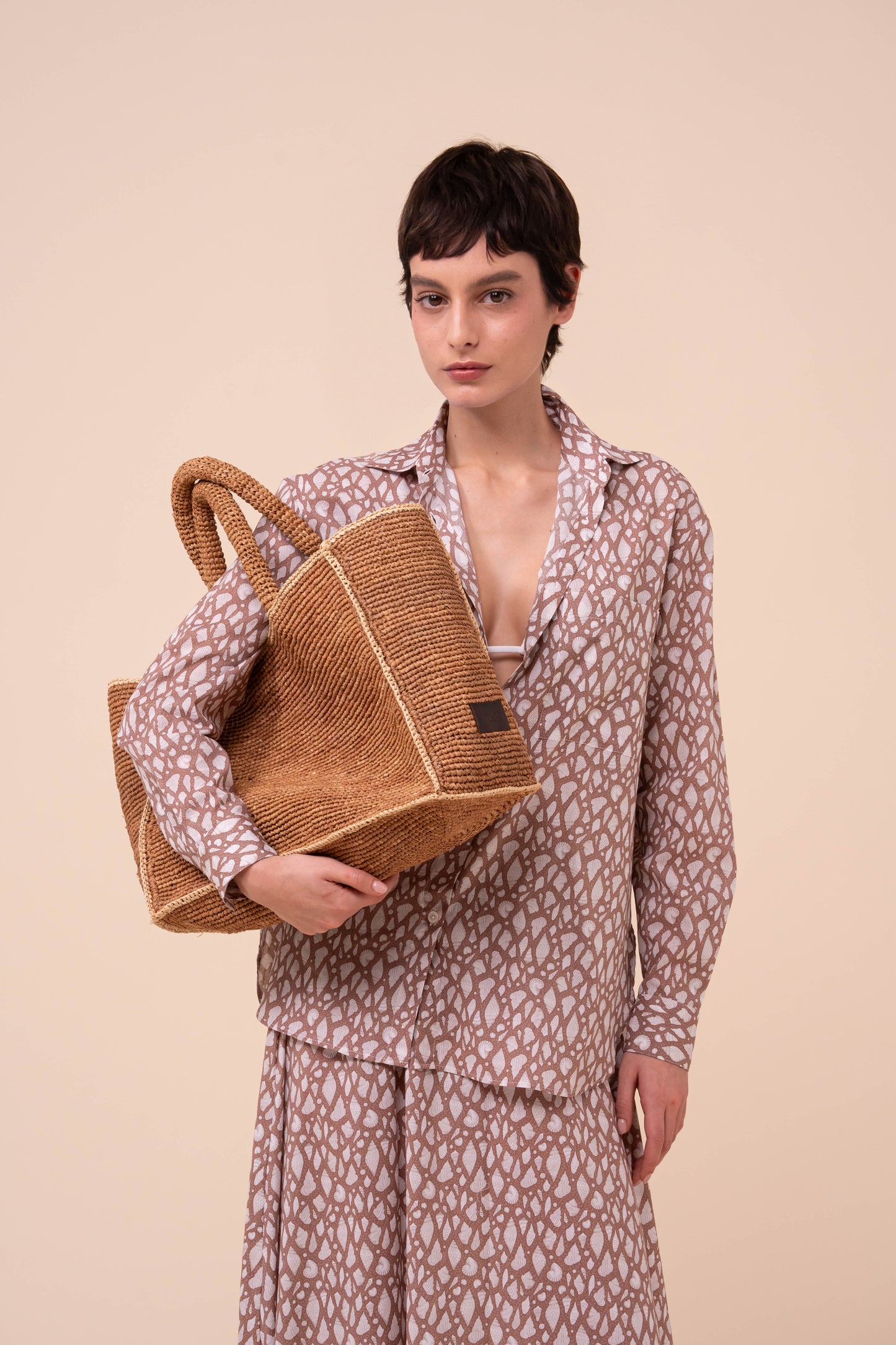 Melissa borsa in rafia - WHEAT