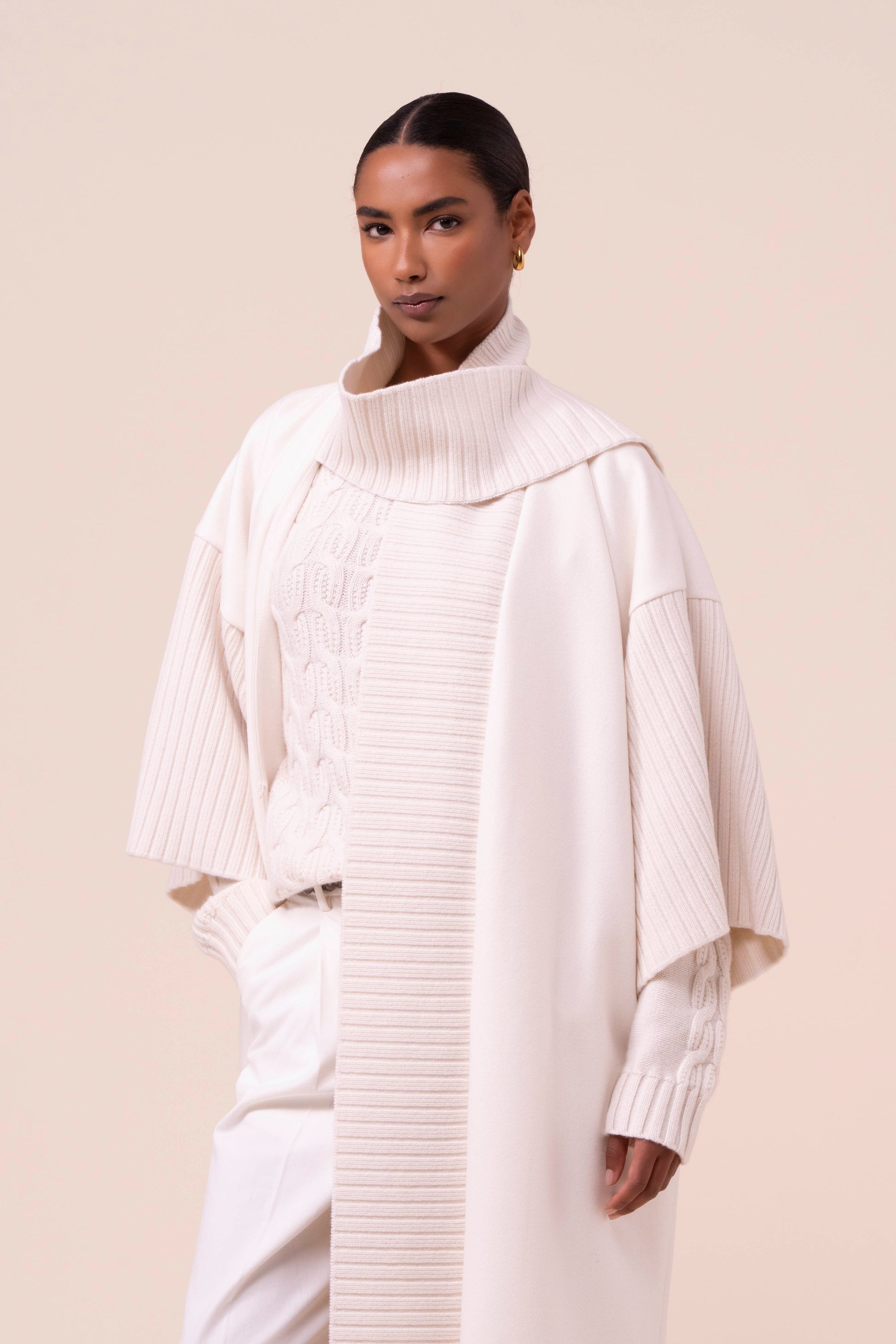 Belen Cashmere Flanel Double Coat - ICE
