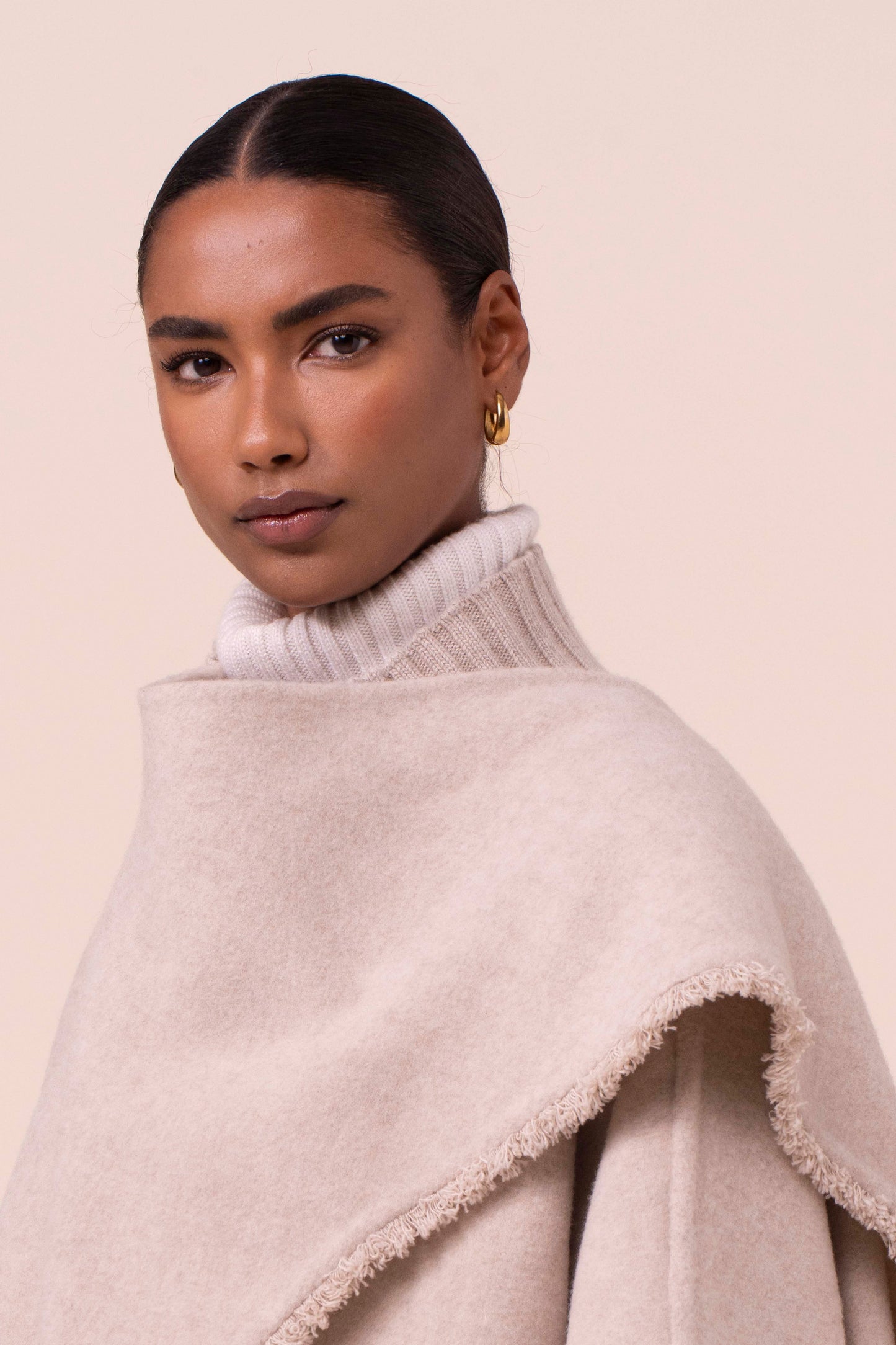 Karol mantella in lana e cashmere - LINENMELANGE