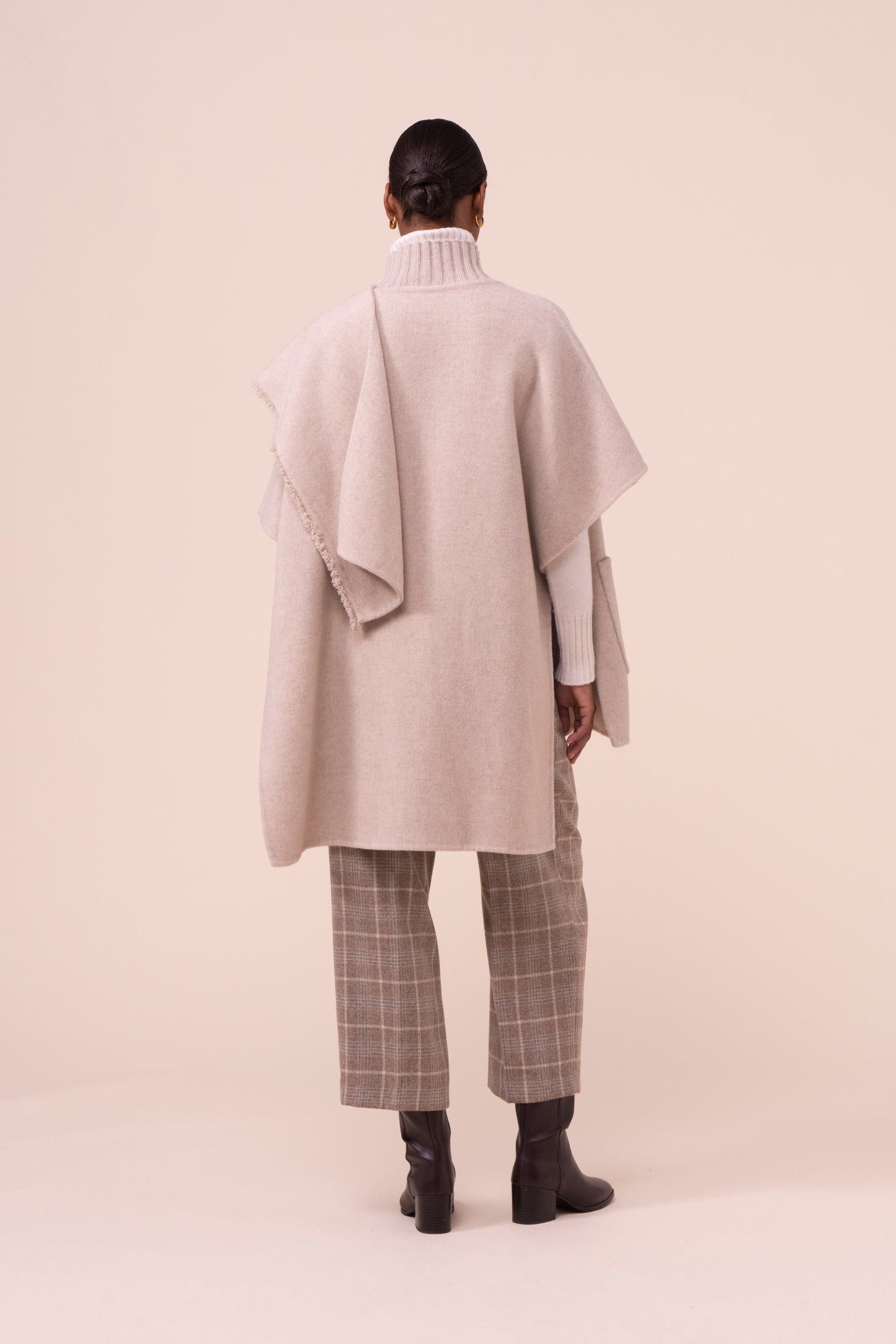 Karol mantella in lana e cashmere - LINENMELANGE