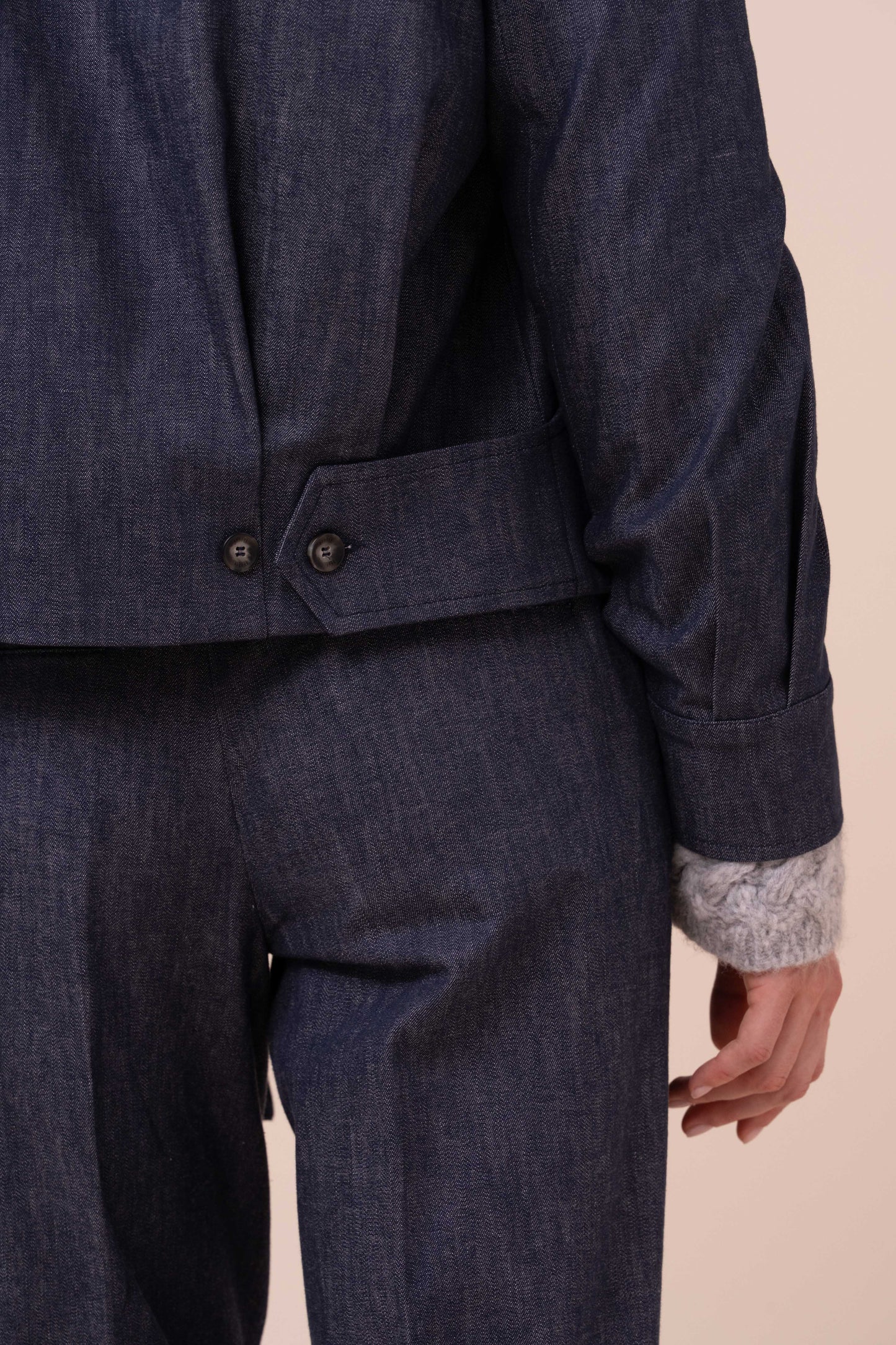 Nina giacca boxy in denim stretch - STORM