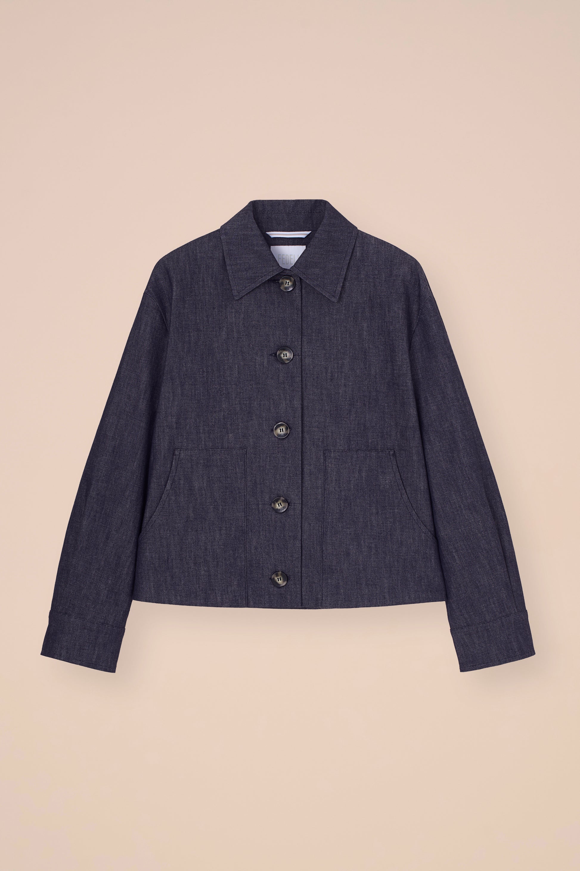 Nina giacca boxy in denim stretch - STORM