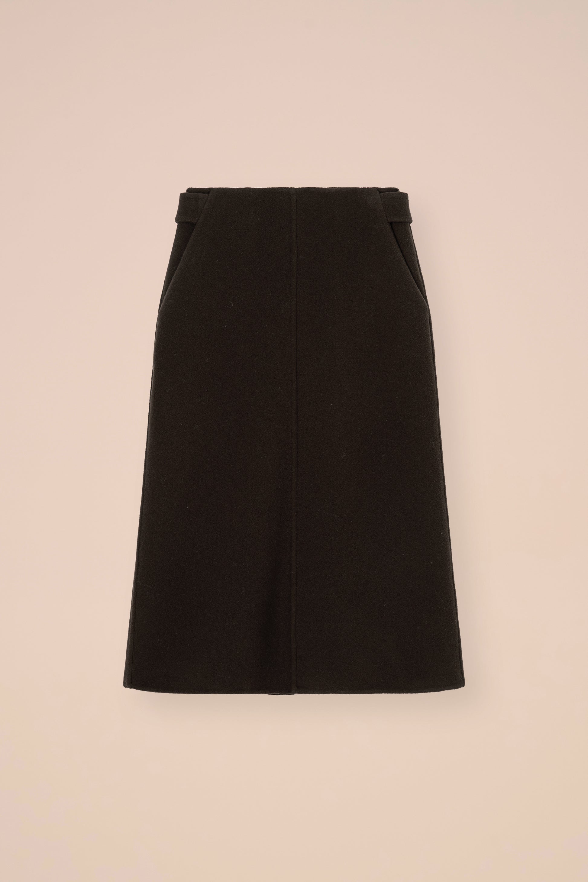 Magdalena gonna a matita in lana e cashmere - DARKOLIVEGREEN