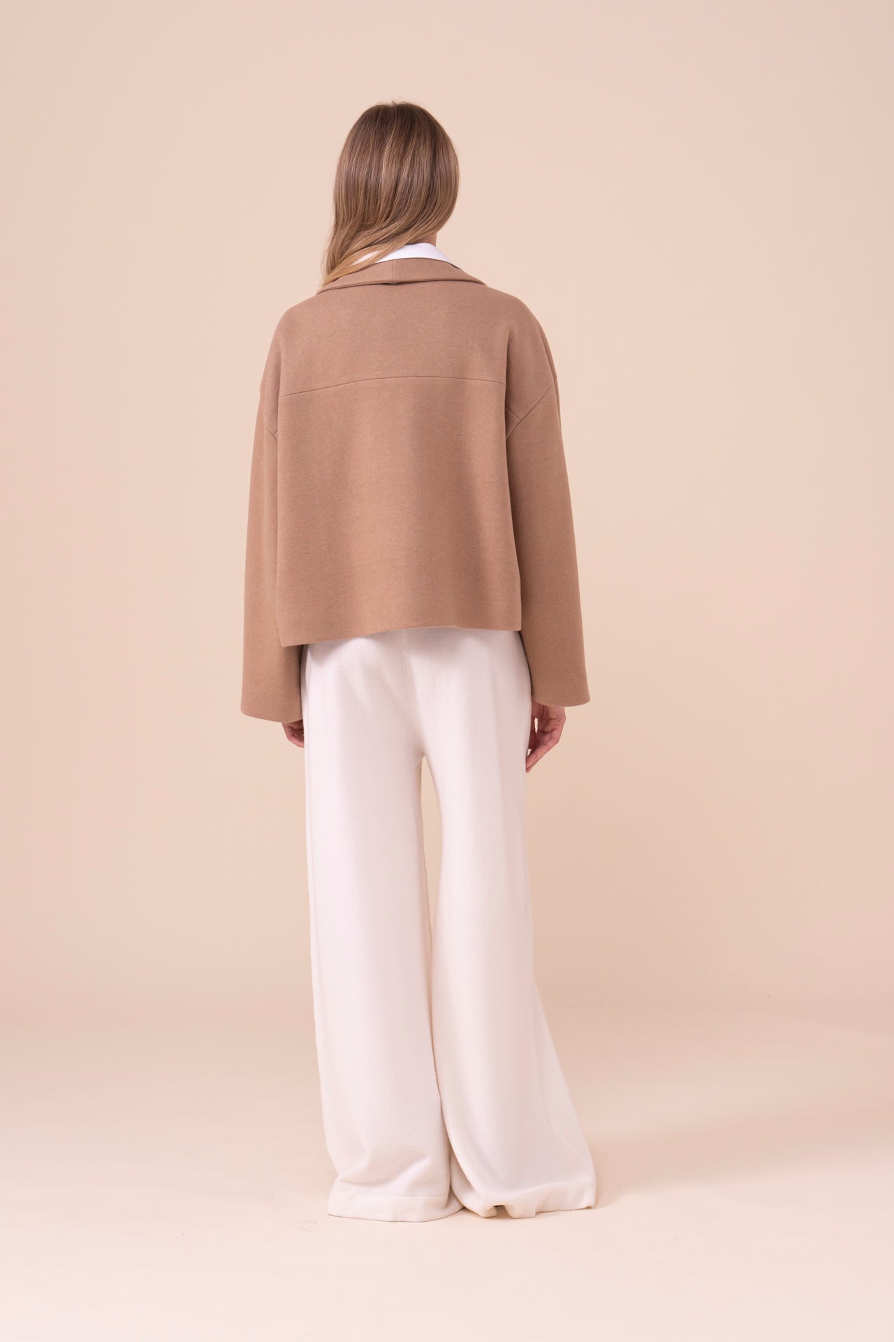 Ossidiana Cashmere Flanel Double Boxy Jacket - DUNES