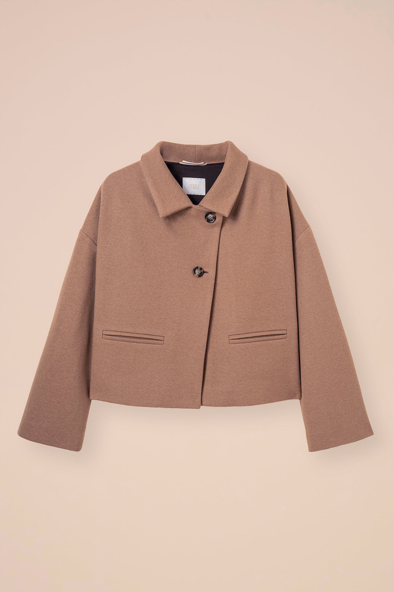 Ossidiana Cashmere Flanel Double Boxy Jacket - DUNES