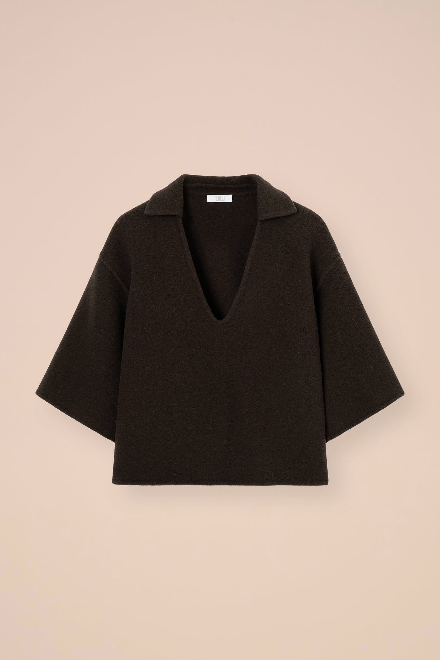 Teresa blusa in lana e cashmere - DARKOLIVEGREEN