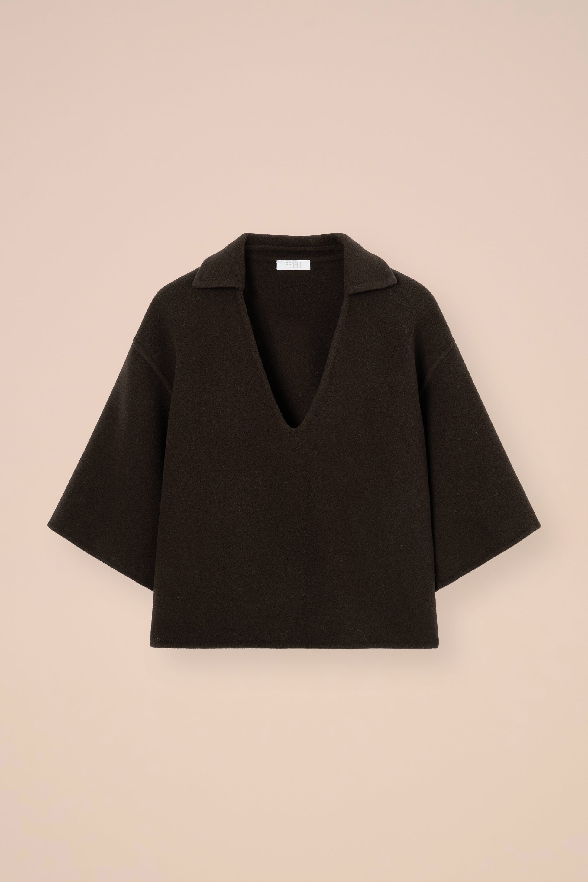 Teresa blusa in lana e cashmere - DARKOLIVEGREEN
