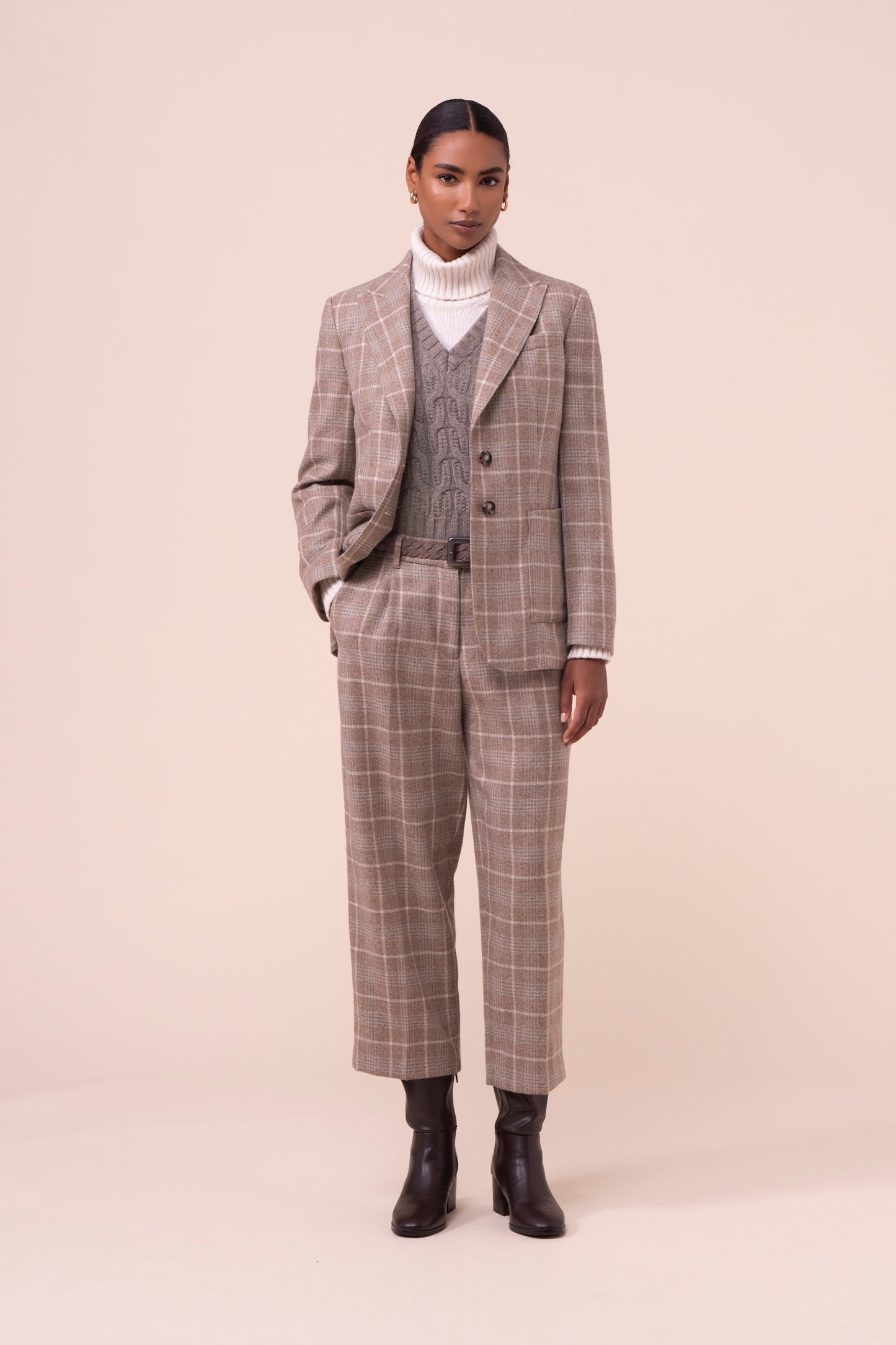 Manolo blazer monopetto in cashmere jack - DUNES