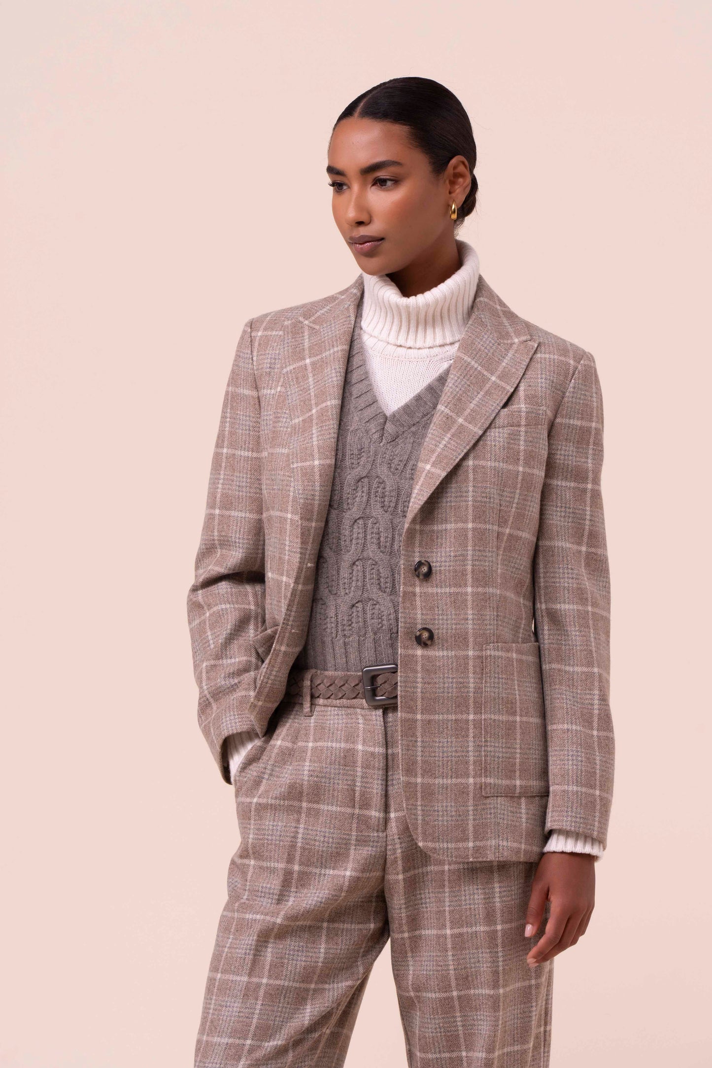 Manolo blazer monopetto in cashmere jack - DUNES