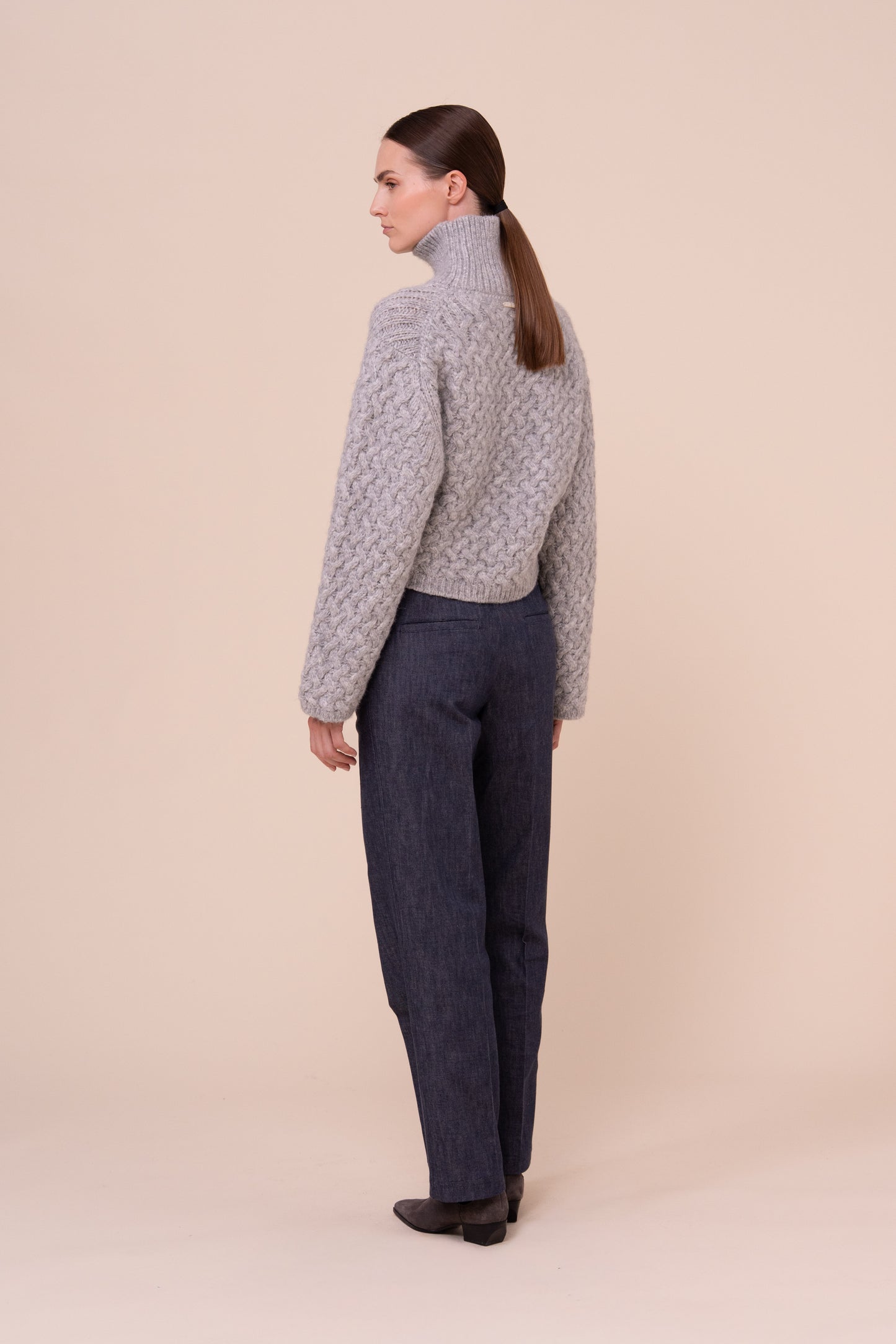 Maribel Denim Stretch Pants - STORM