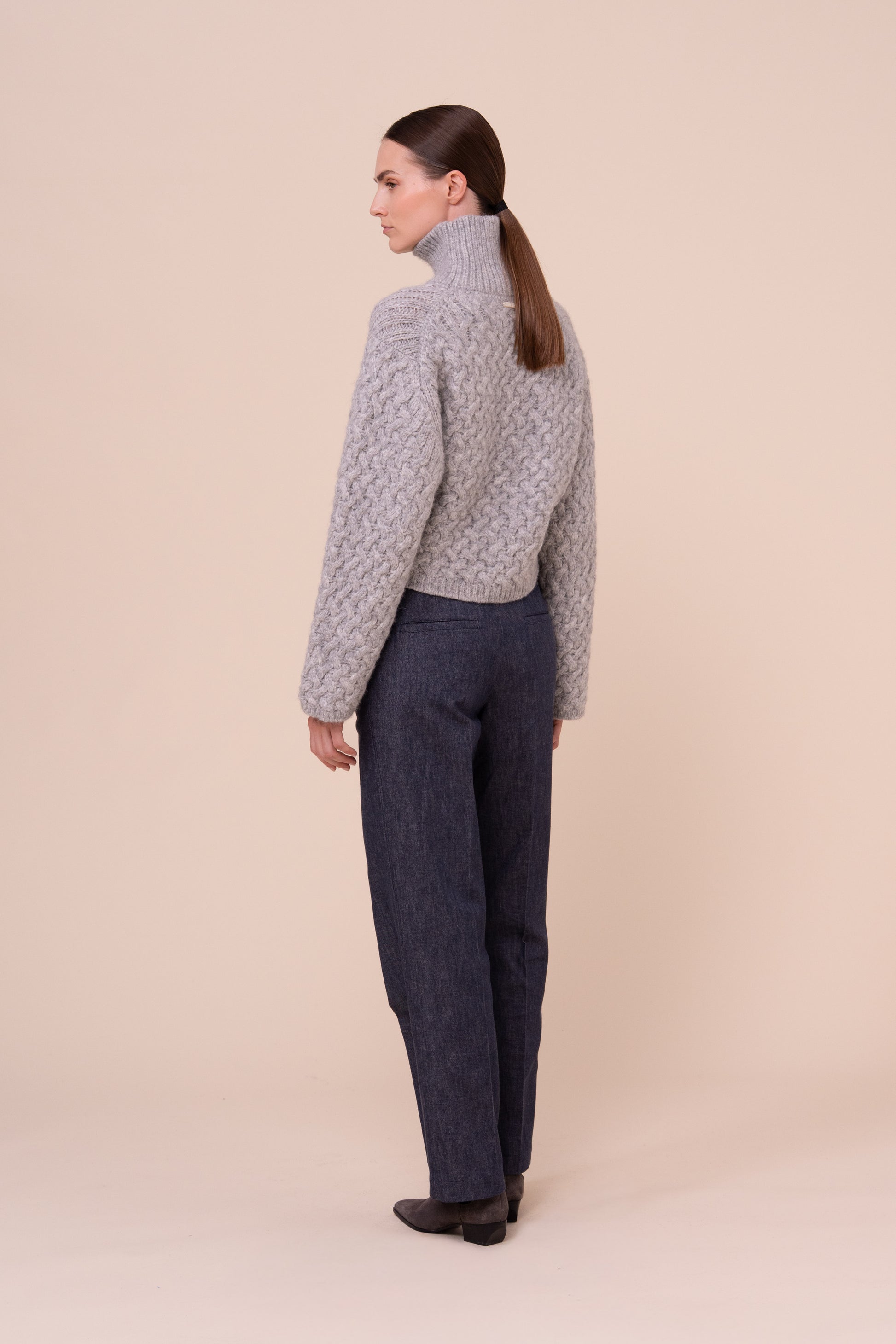 Maribel Denim Stretch Pants - STORM