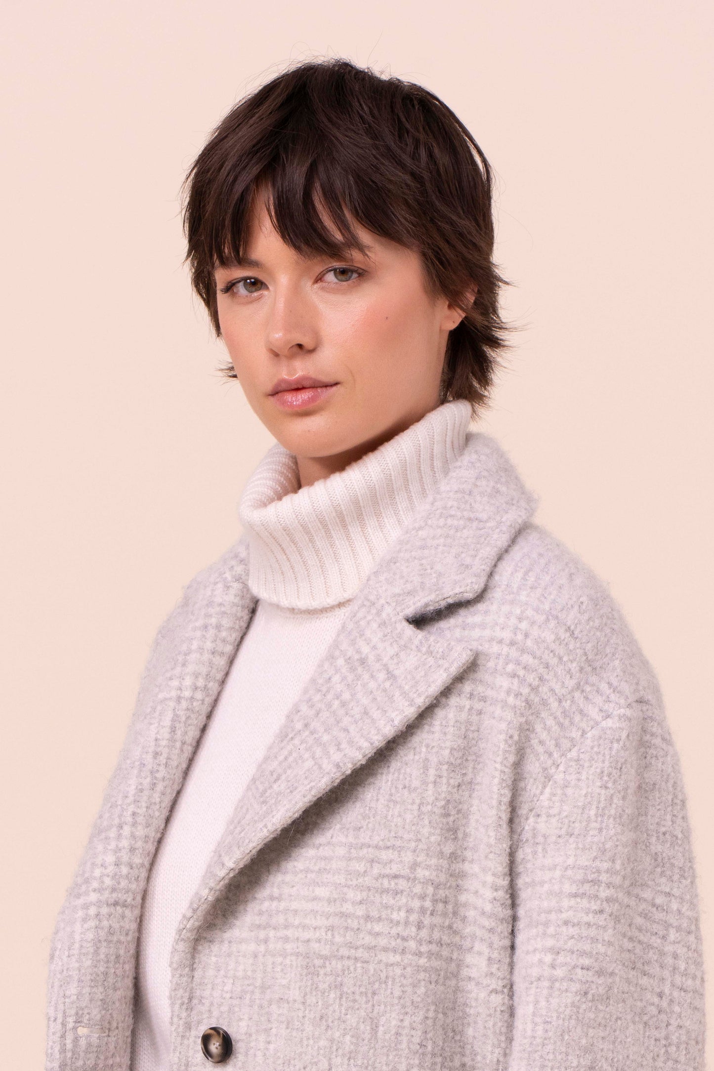 Ximena cappotto in alpaca e lana - LIGHTGRAY