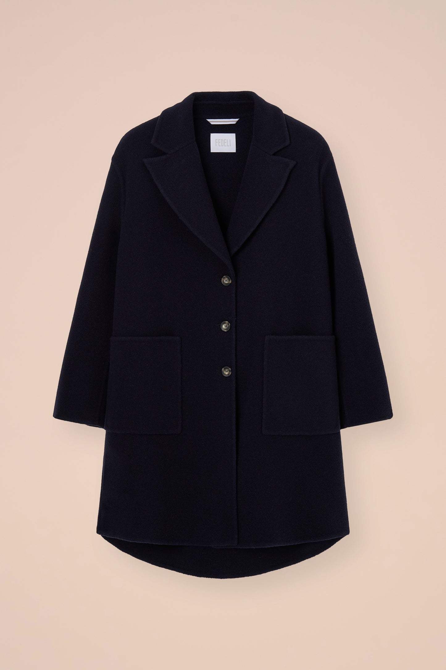 Ximena cappotto corto in lana e cashmere - DARKOLIVEGREEN