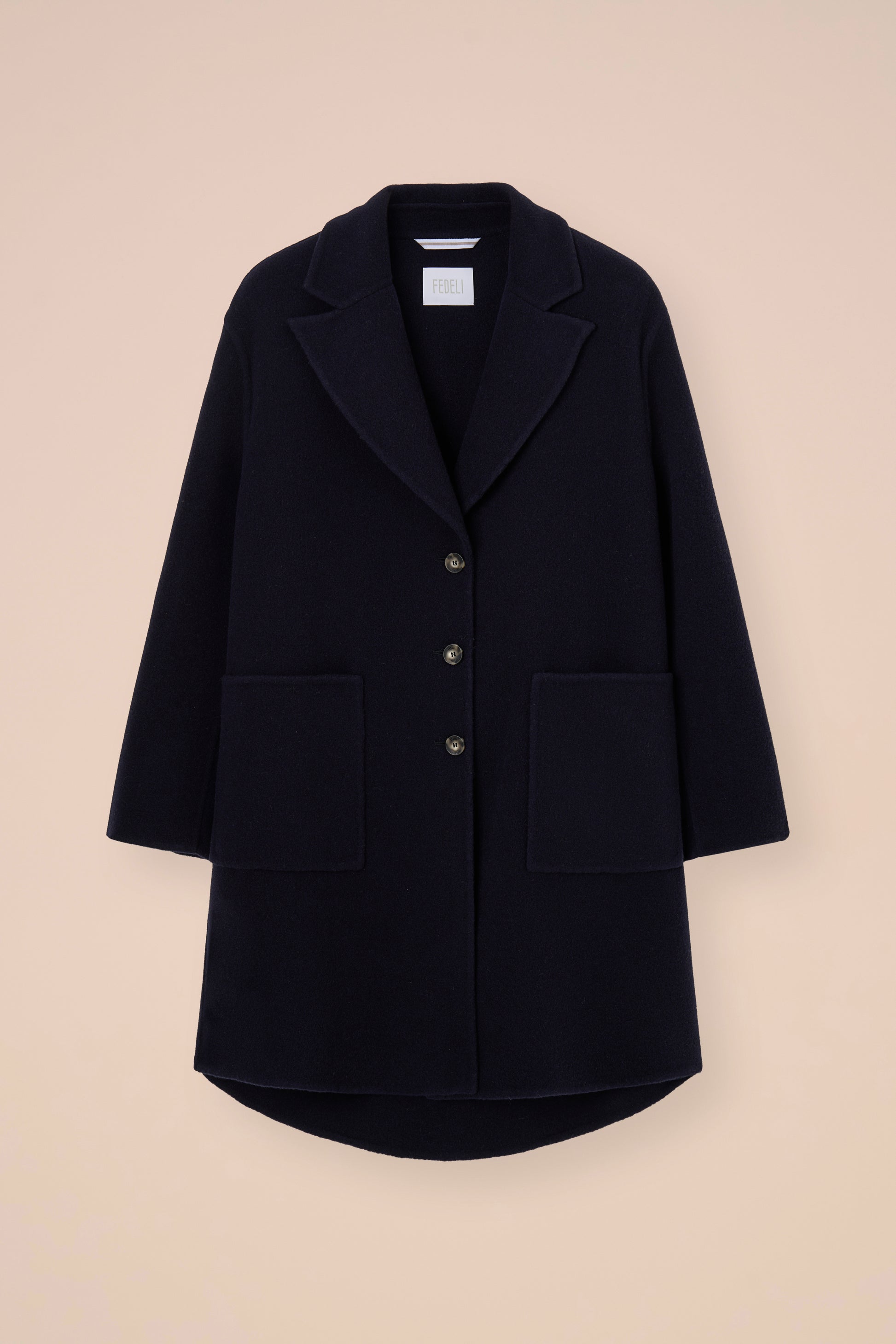 Ximena cappotto corto in lana e cashmere - DARKOLIVEGREEN