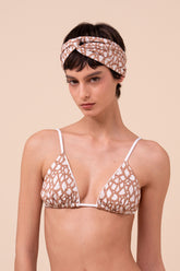 Carolina Bikini Triangle Top - Shells Pattern