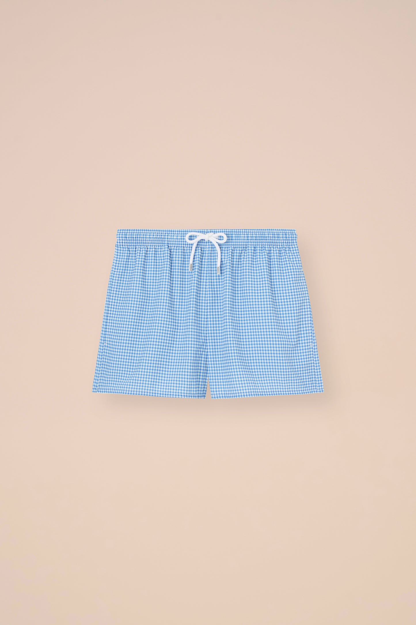 Panarea Seersucker Bermuda Shorts - Gingham Pattern - PETALPINK