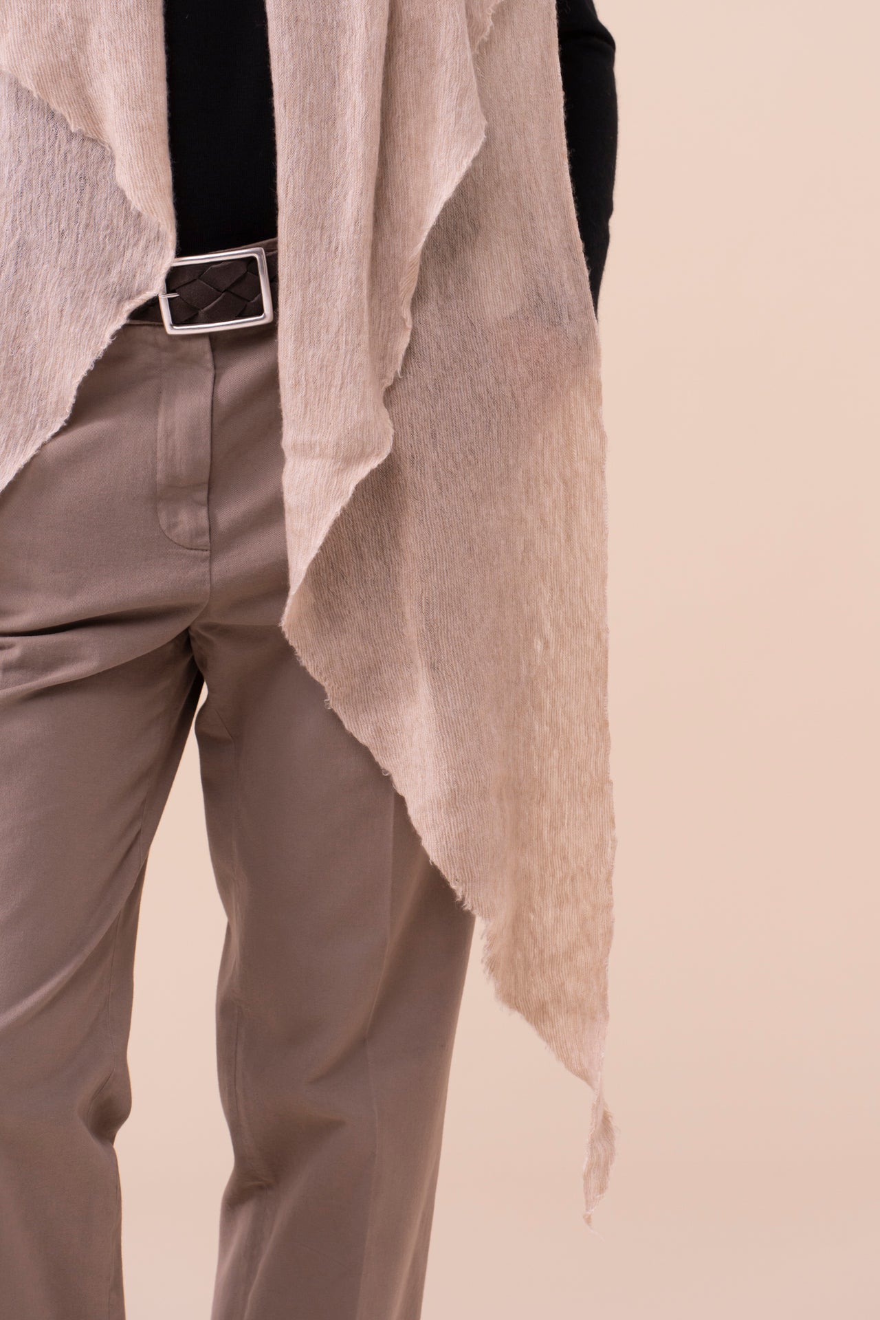 Claus pashmina in cashmere - TAN