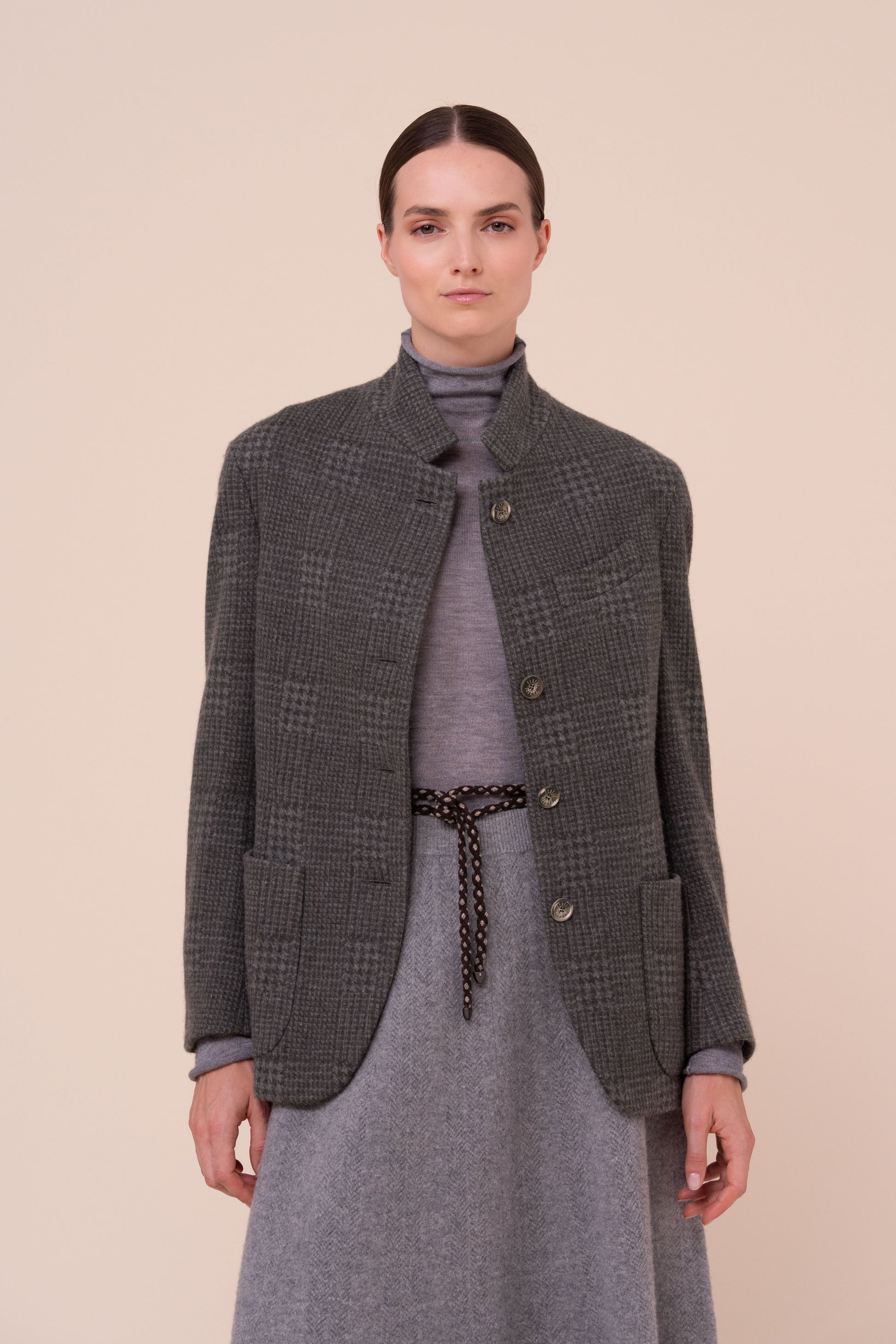 D-Damon blazer in cashmere flanel jacquard - 2/2