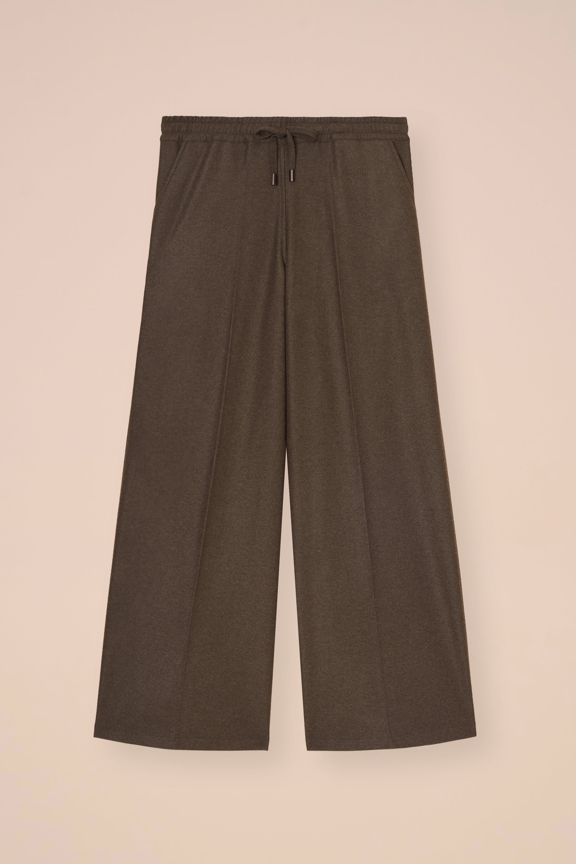New Diana pantaloni a gamba ampia in cashmere flanel - ICE
