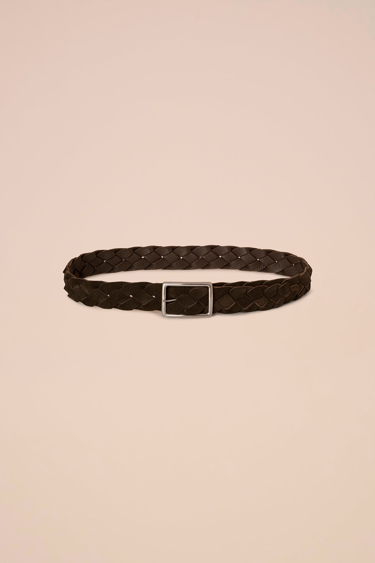 Venezia cintura in suede e nappa - Reversibile - DARKCHOCOLATE