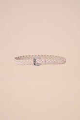 Treccia Suede and Nappa Braided Belt - Reversible