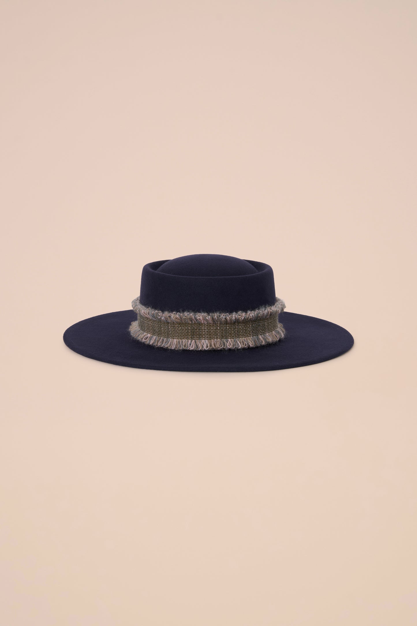 Leon Flat Felt Hat - MIDNIGHTBLUE