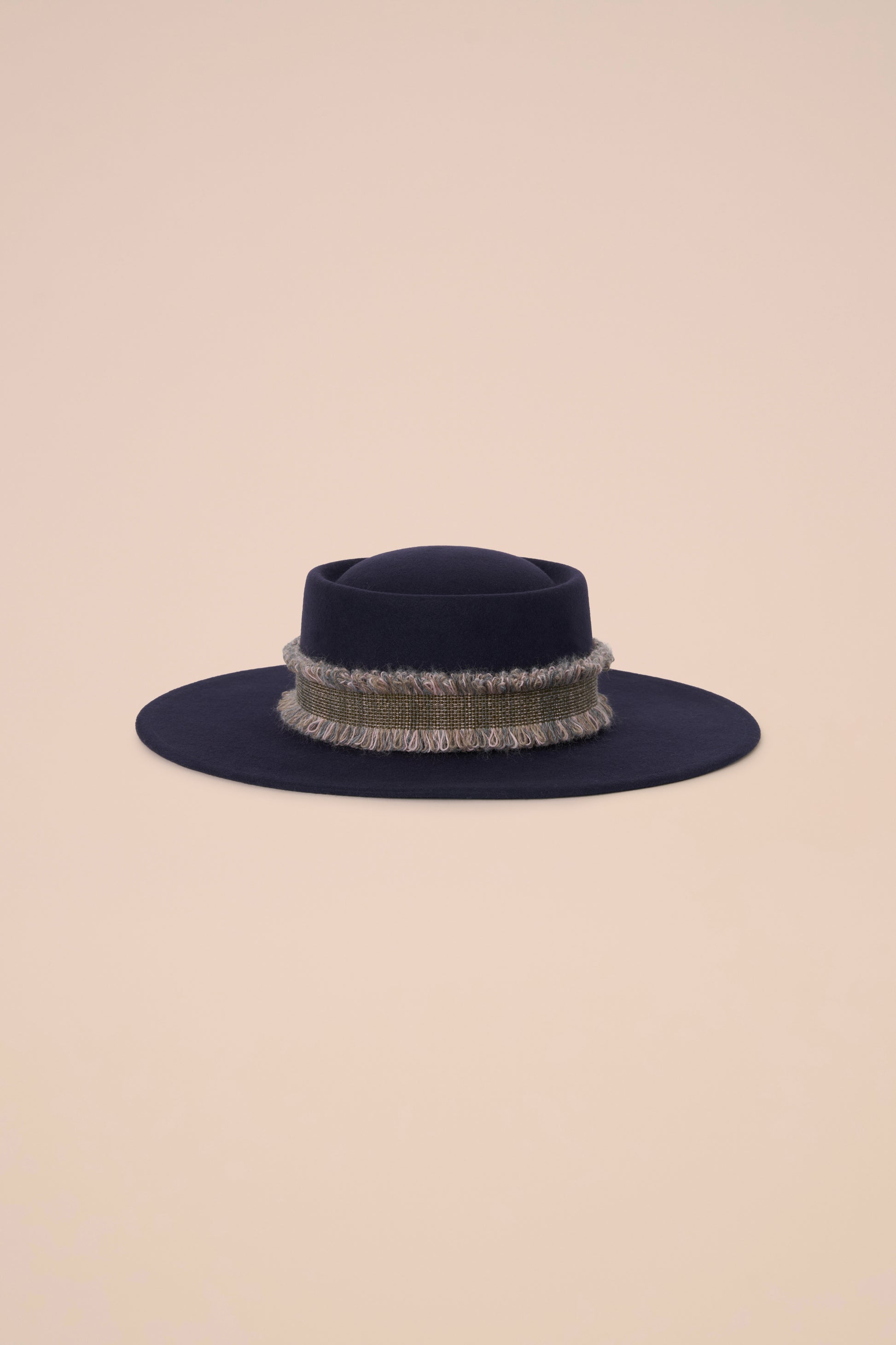 Leon Flat Felt Hat - MIDNIGHTBLUE