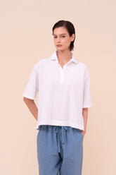 Circe Cotton Piquet Boxy Polo