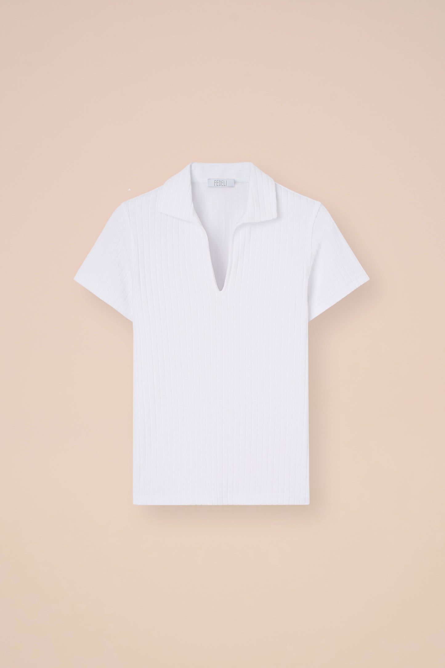 Rossini Terry Cotton Ribbed Polo - SKYBLUE