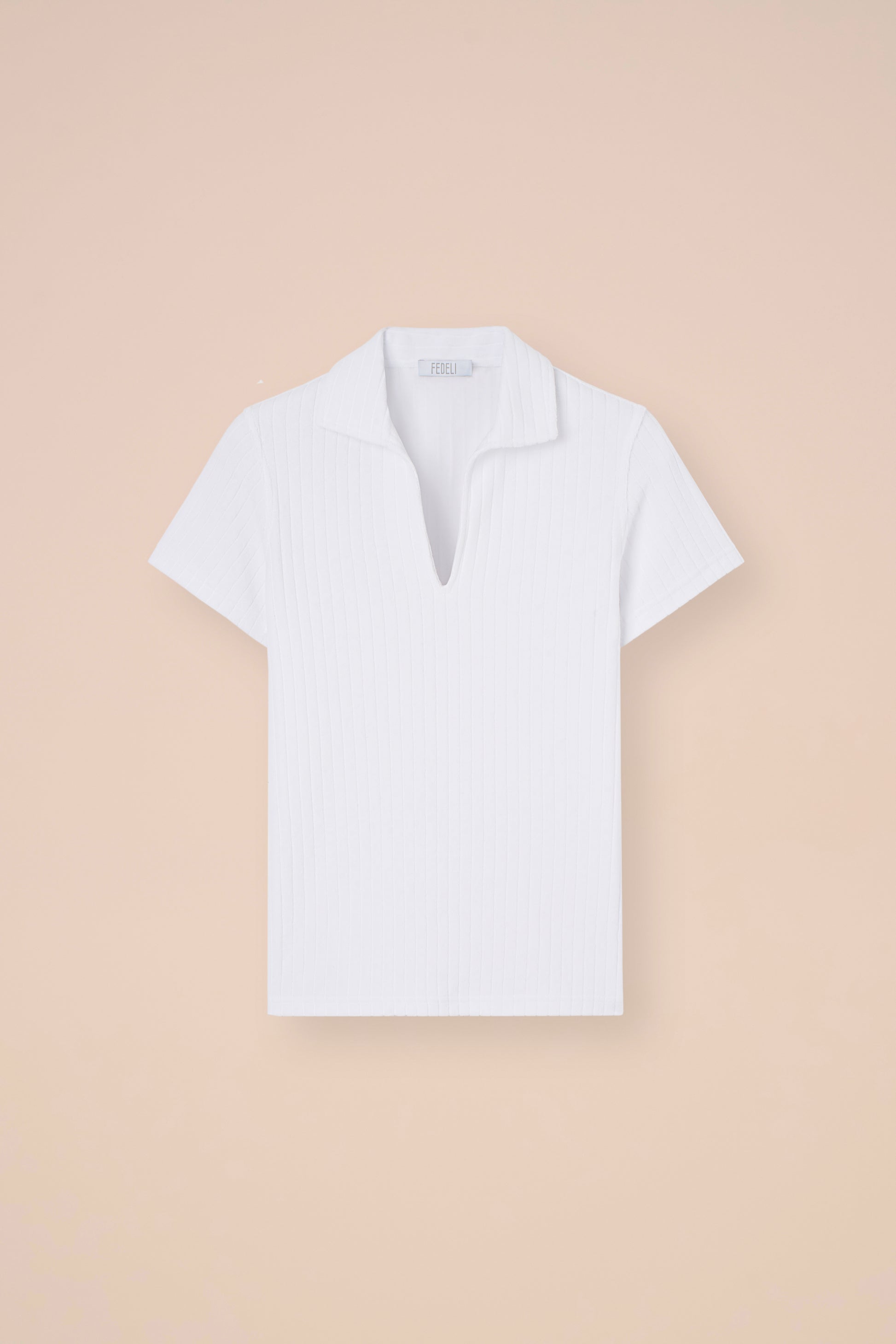 Rossini Terry Cotton Ribbed Polo - SKYBLUE