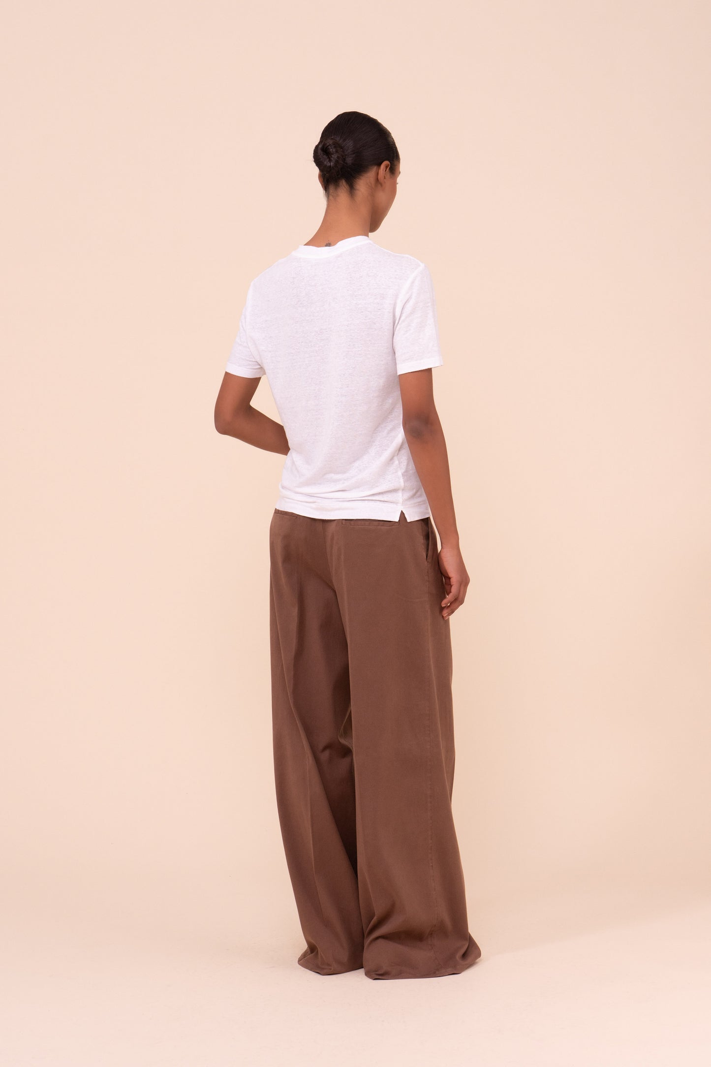 Extreme T-shirt a maniche corte in lino - WHITE