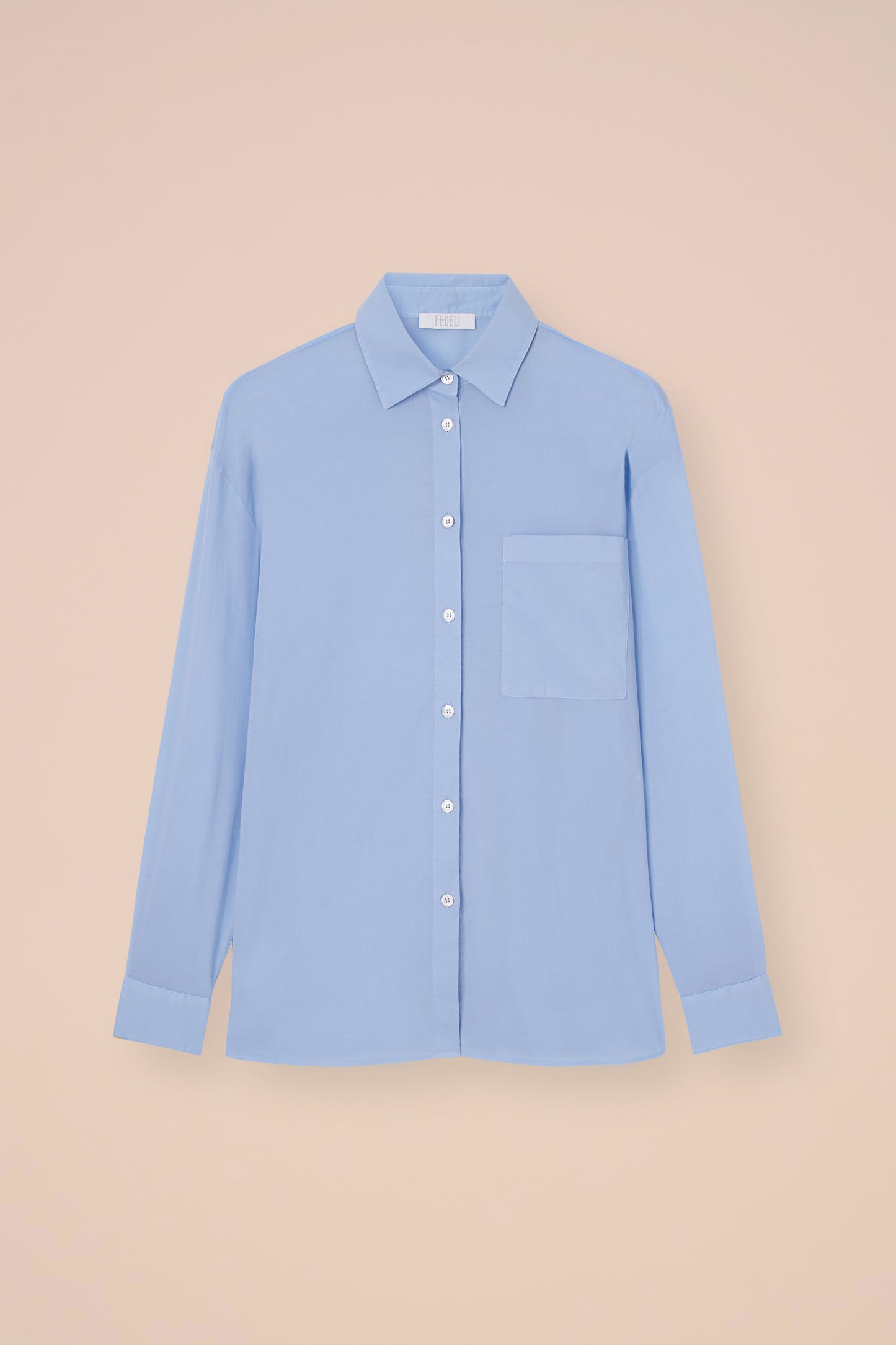 Palmaria Cotton Voile Shirt - SKYBLUE