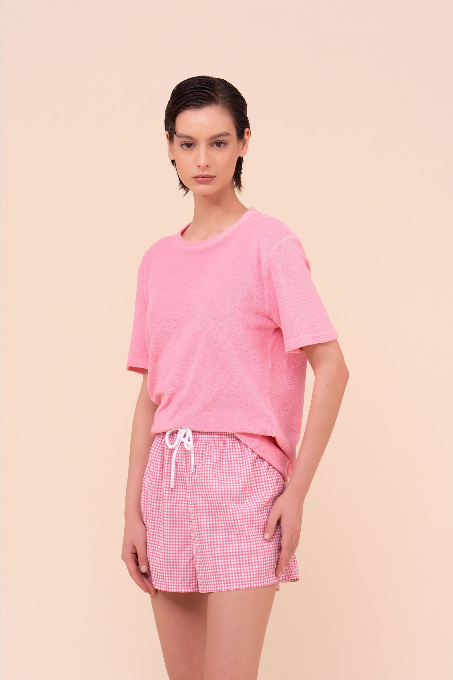 Extreme T-shirt a maniche corte in spugna di cotone - FLAMINGO