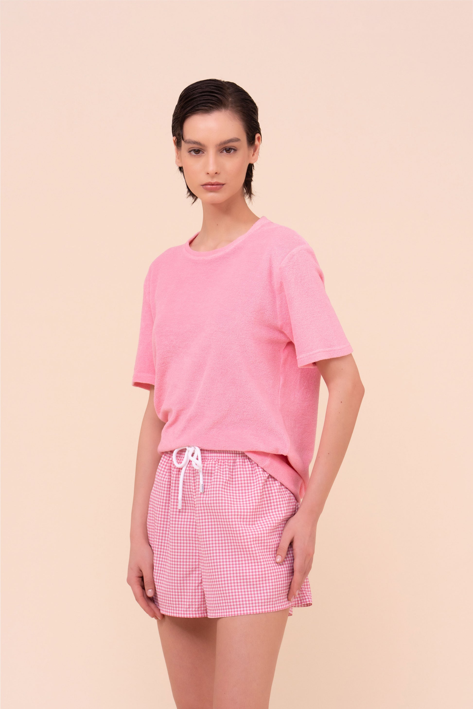 Extreme T-shirt a maniche corte in spugna di cotone - FLAMINGO