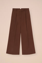 Carlo Cotton and Lyocell Wide-Leg Pants