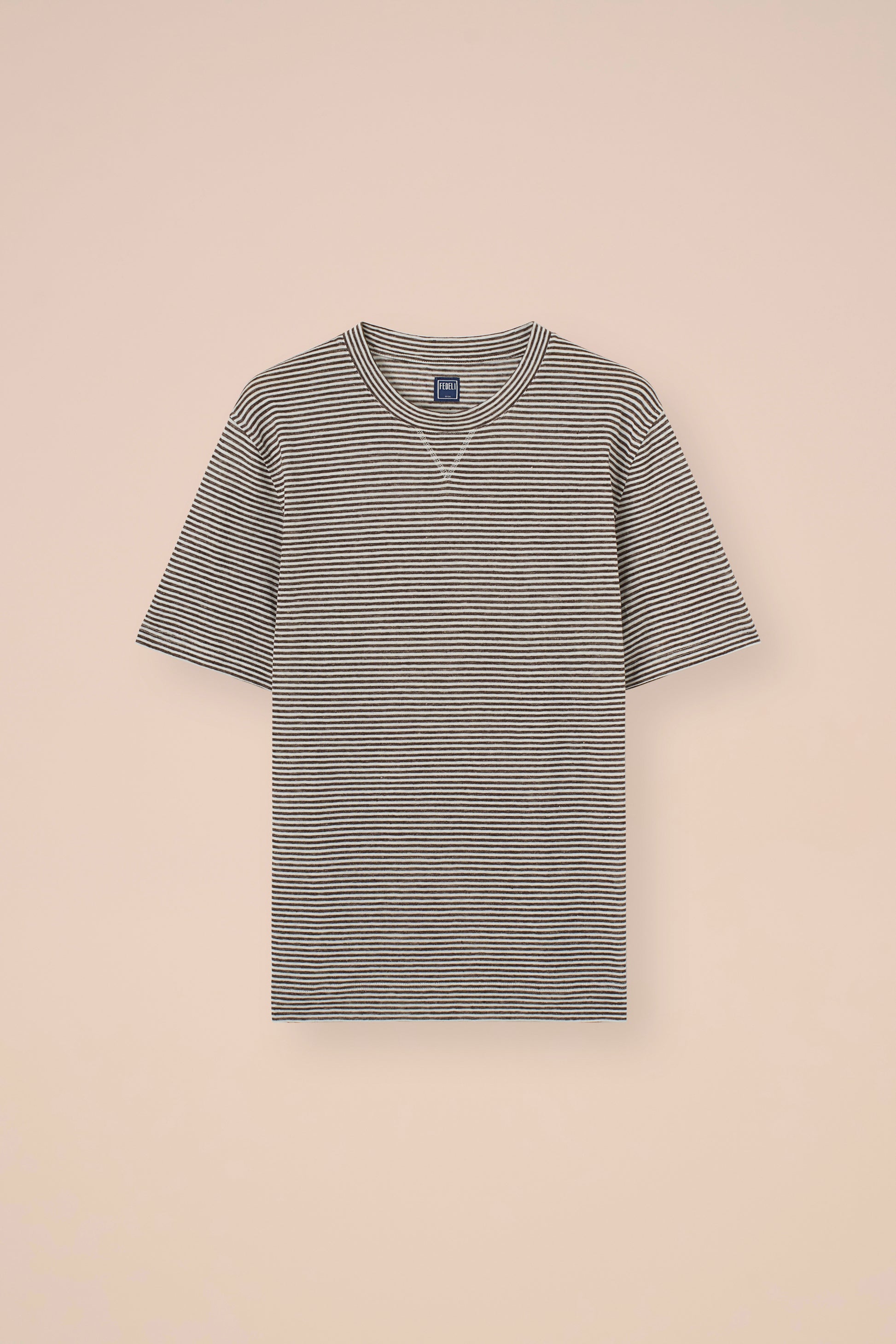 Super T-shirt a righe in cotone e lino - STORM