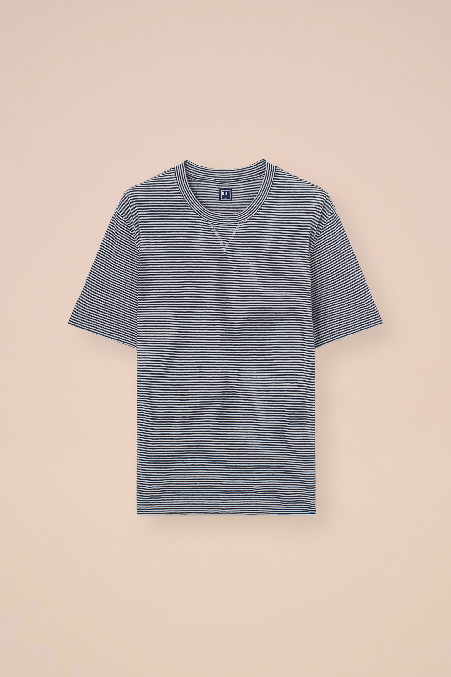 Super T-shirt a righe in cotone e lino - STORM