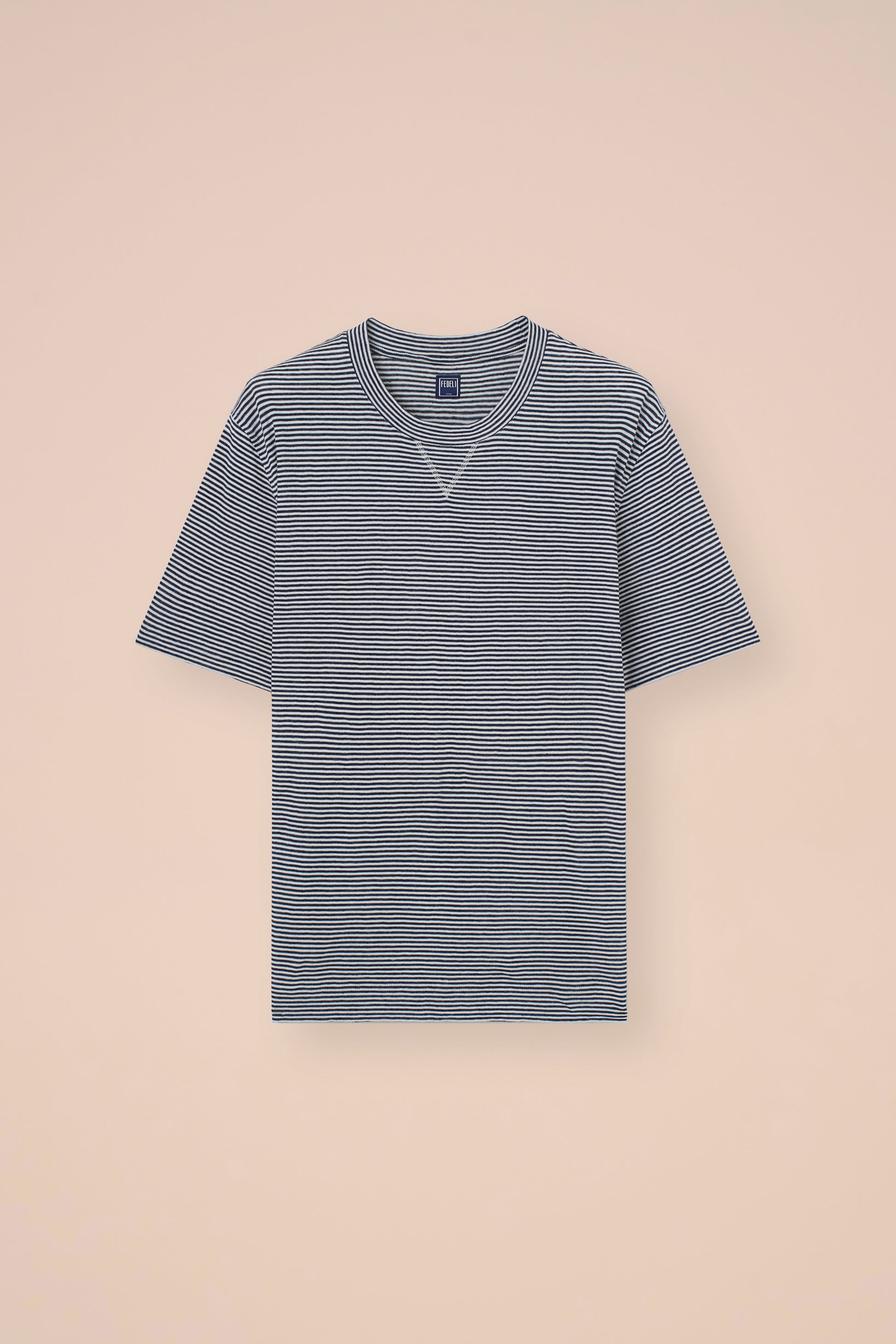 Super T-shirt a righe in cotone e lino - STORM