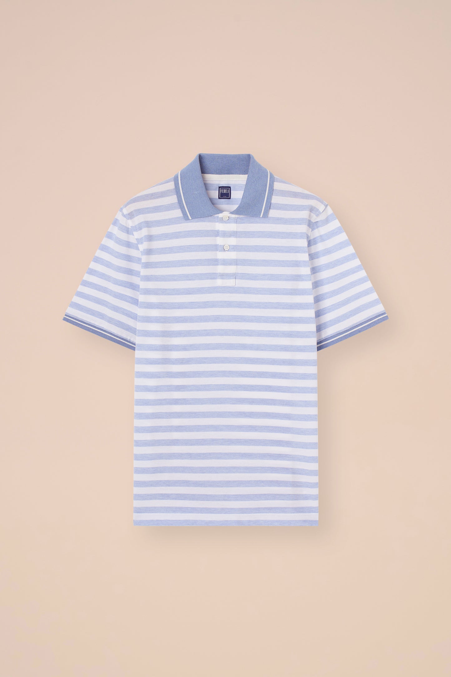 West Piquet Cotton Striped Polo - OLIVEGREENMELANGE