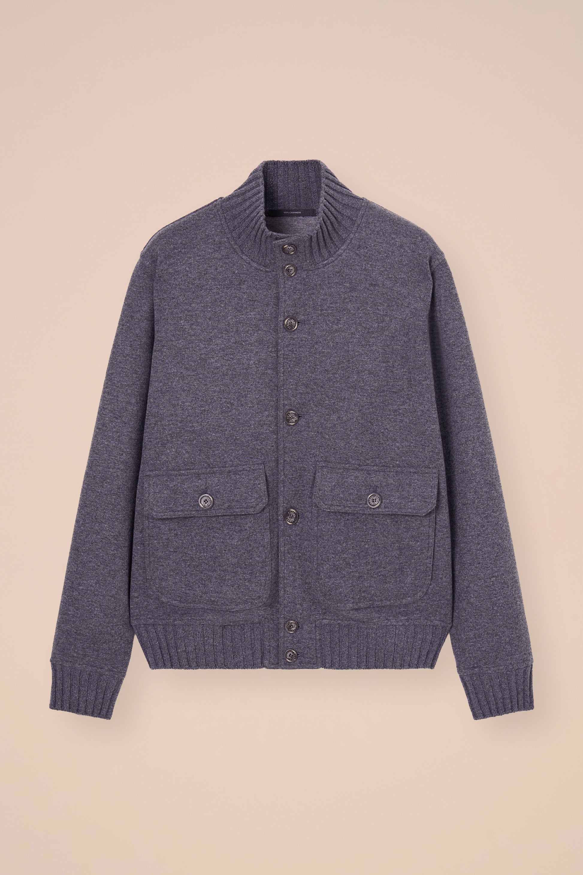 Surreale bomber in cashmere flanel double - STONEMELANGE