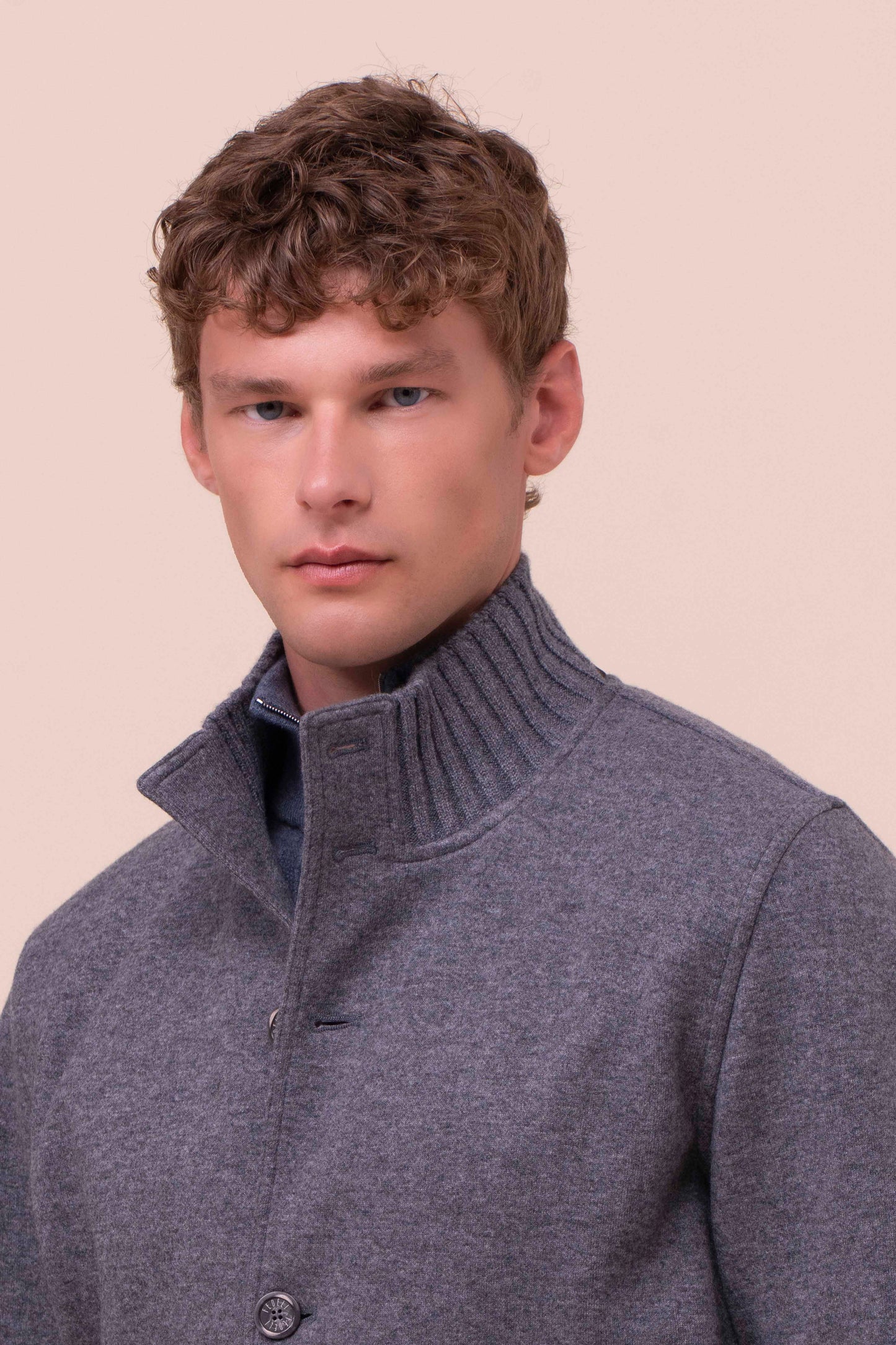 Surreale bomber in cashmere flanel double - STONEMELANGE