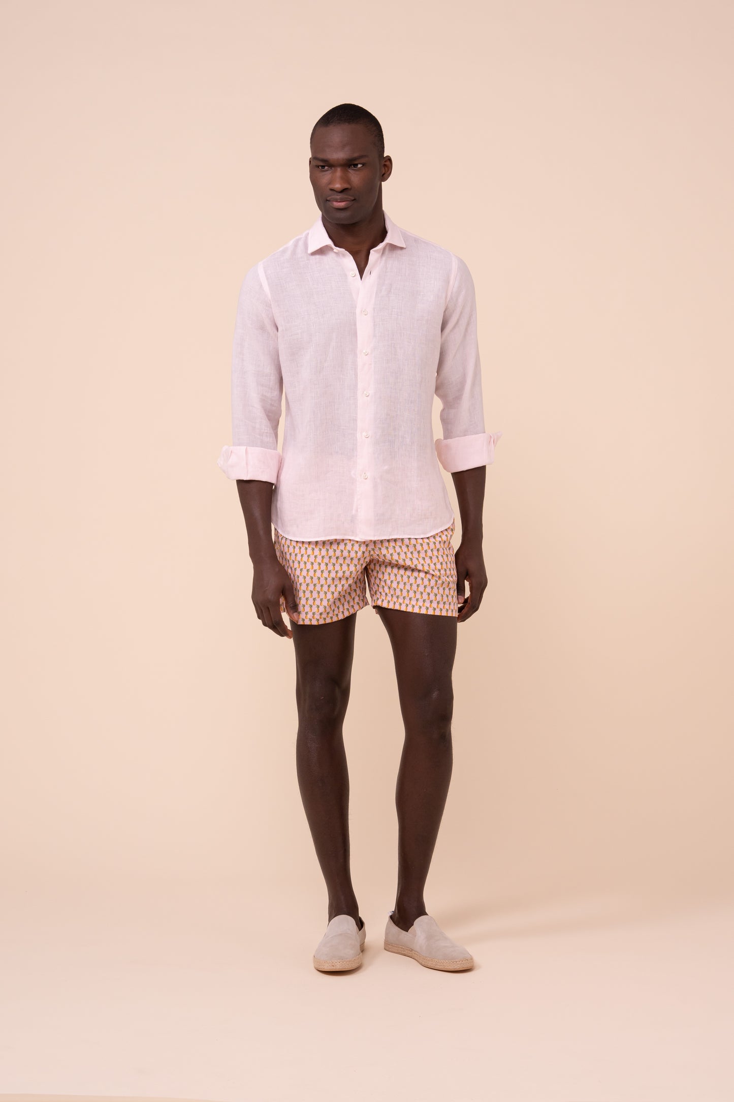 Madeira - The Sustainable Swim Trunks - Pineapple Pattern - FLAMINGO