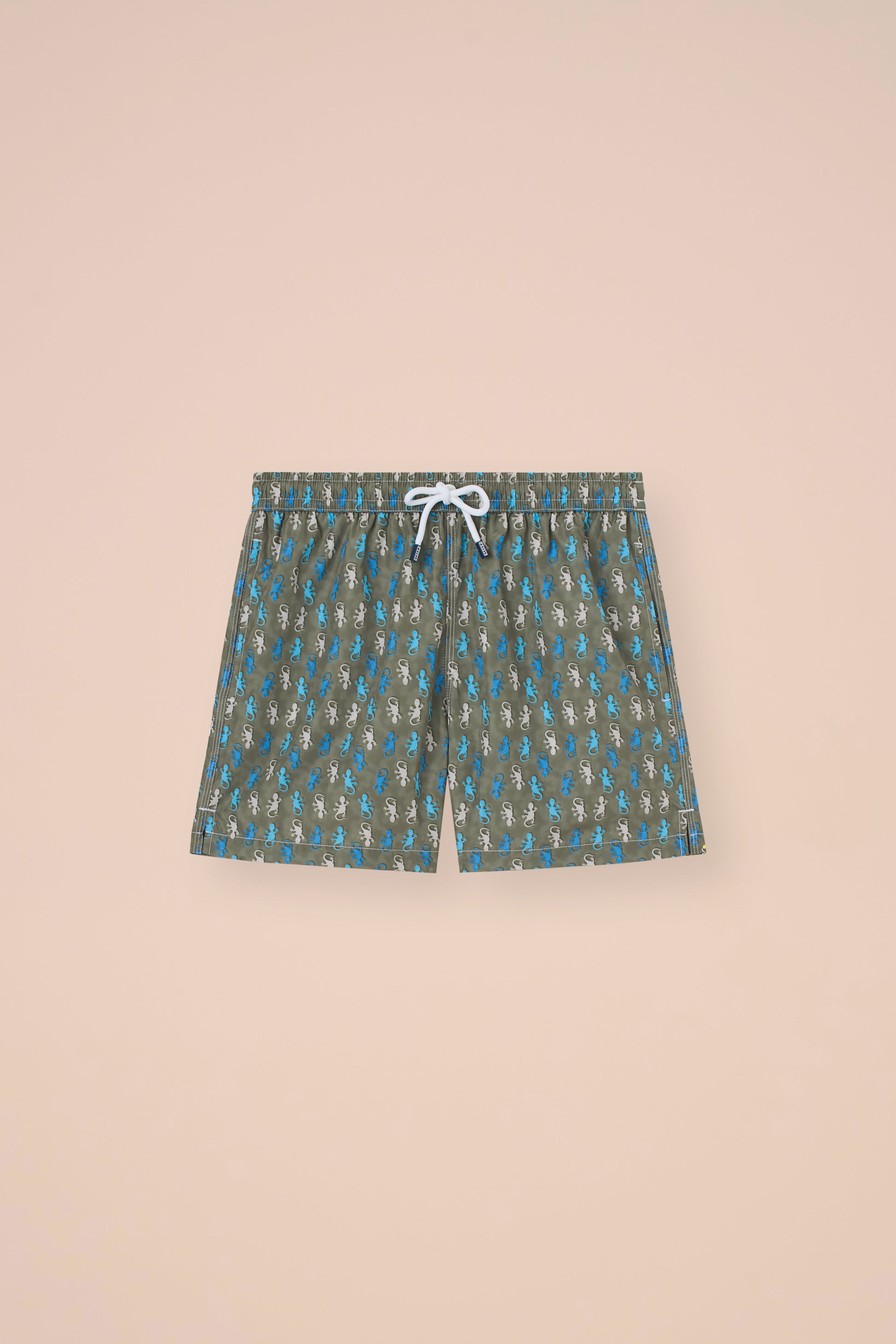 Madeira - The Sustainable Swim Trunks - Gecko Pattern - DENIM